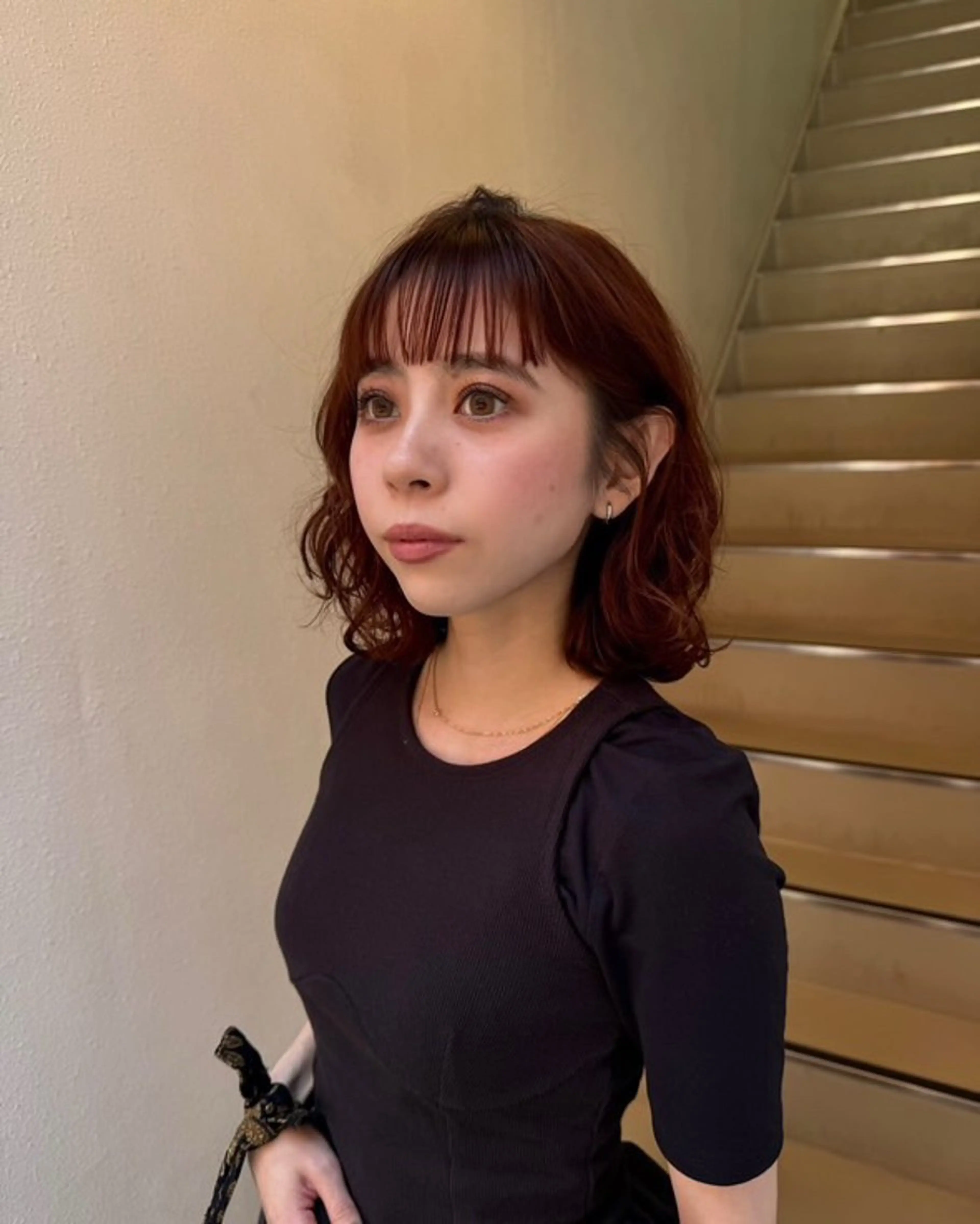 ミディアム カラー ヘアカラー トリートメント 堀江/心斎橋/西大橋 四ツ橋【Vers】のヘアスタイル