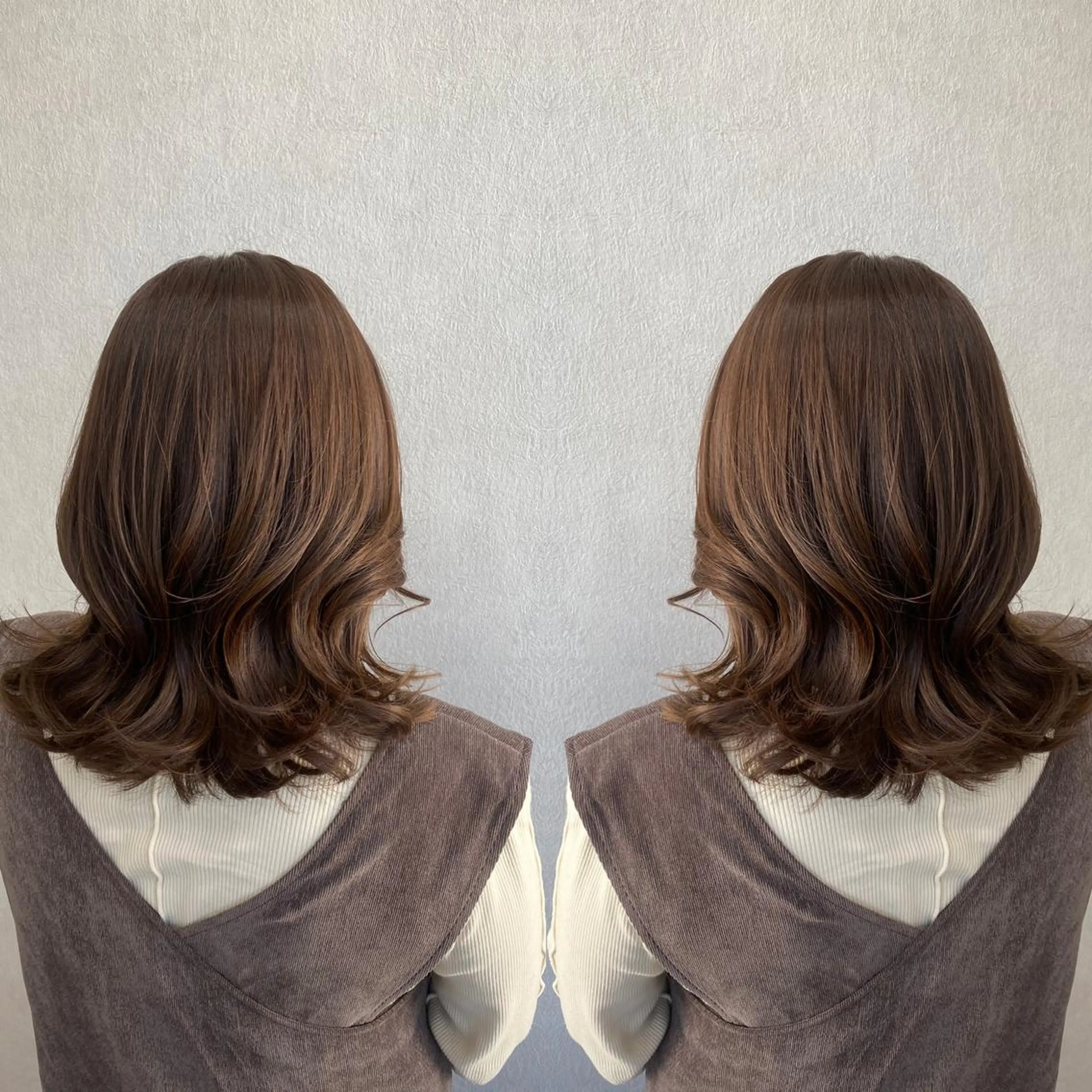 ミディアム カラー 透明感カラー カット ヘアカラー トリートメント tocca 💜石田愛結💜のヘアスタイル