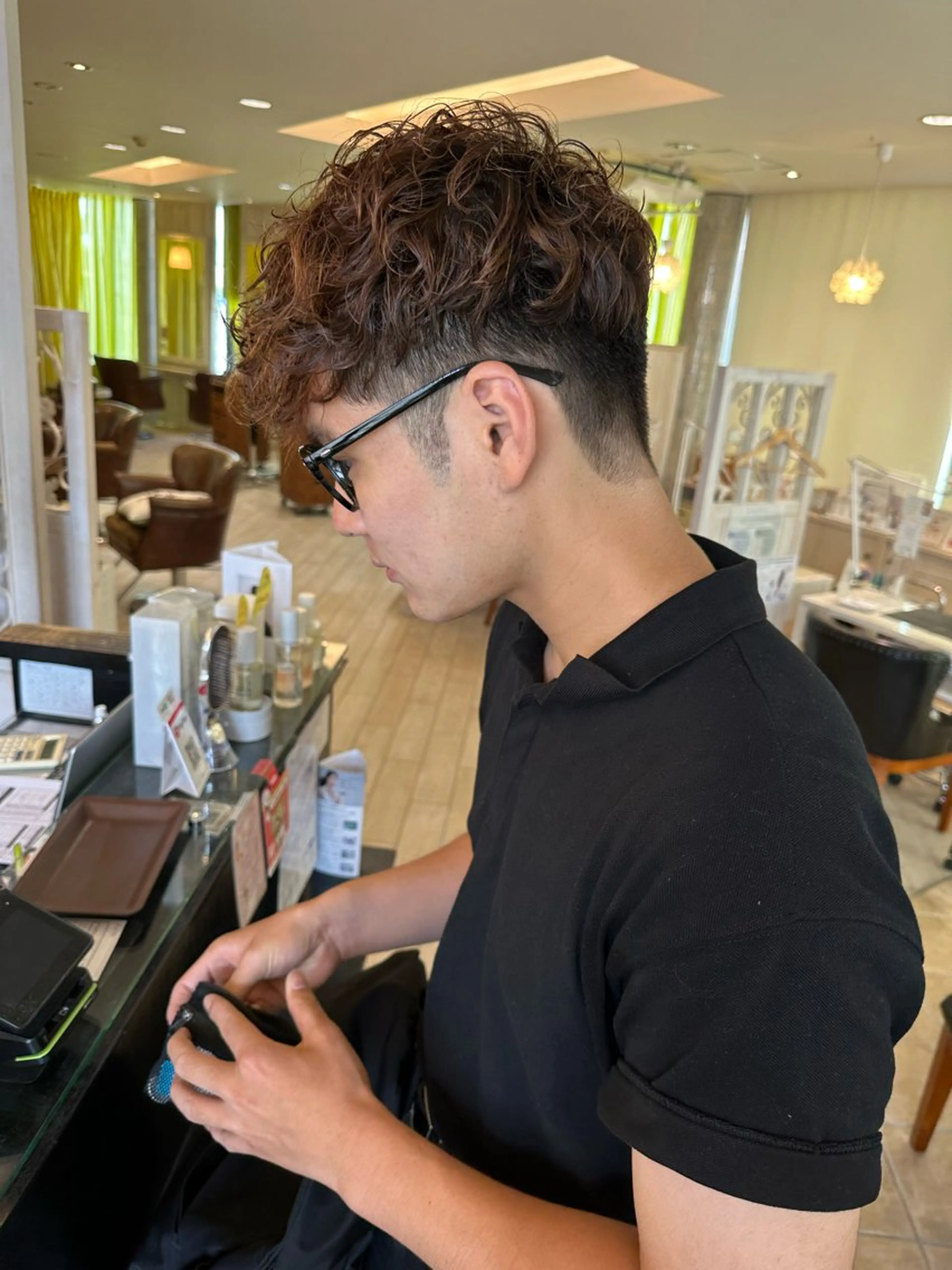 パーマ メンズ カット パーマ 増渕 駿介のヘアスタイル