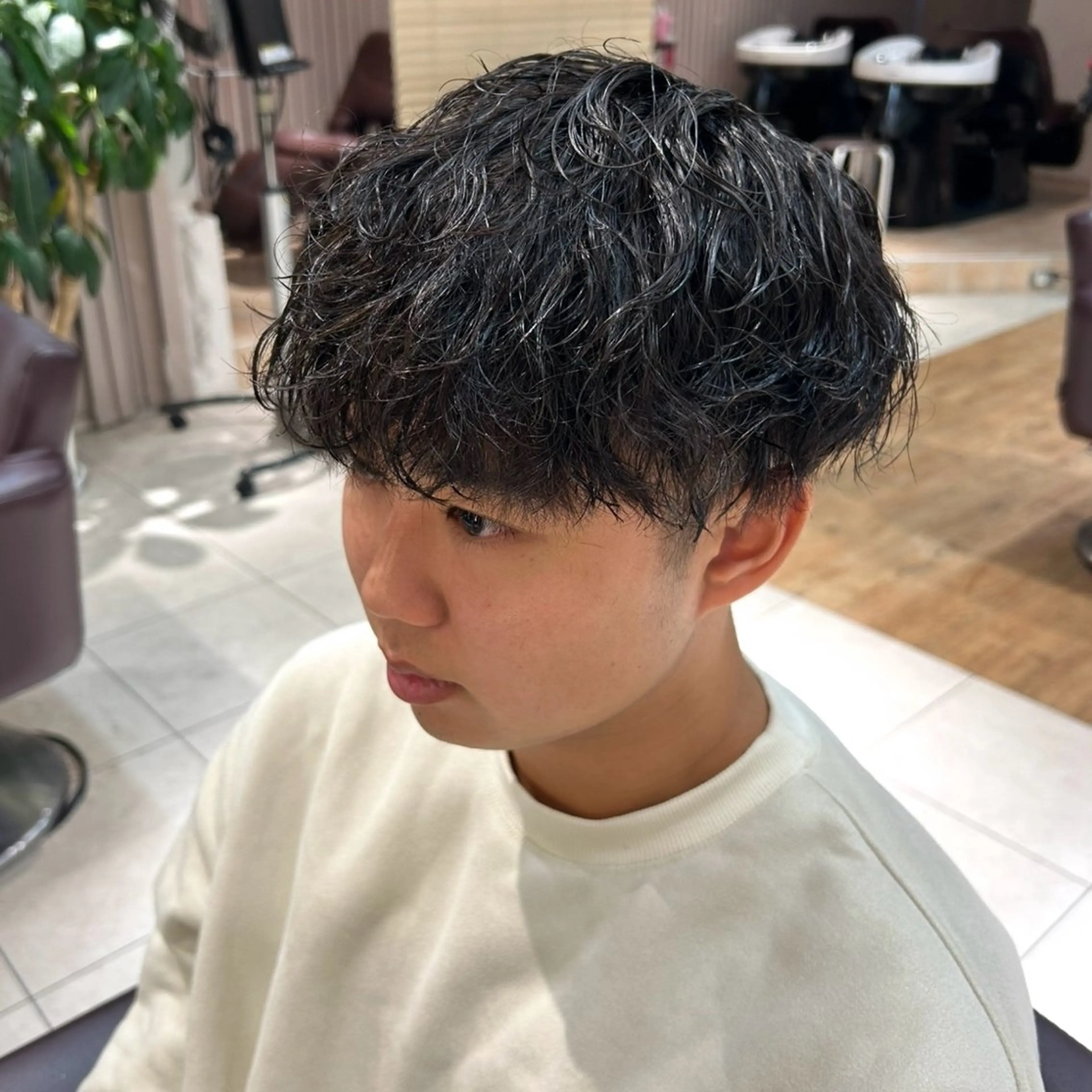 メンズ カット パーマ 🦋Misaki🦋 メンズパーマ/着付けのヘアスタイル