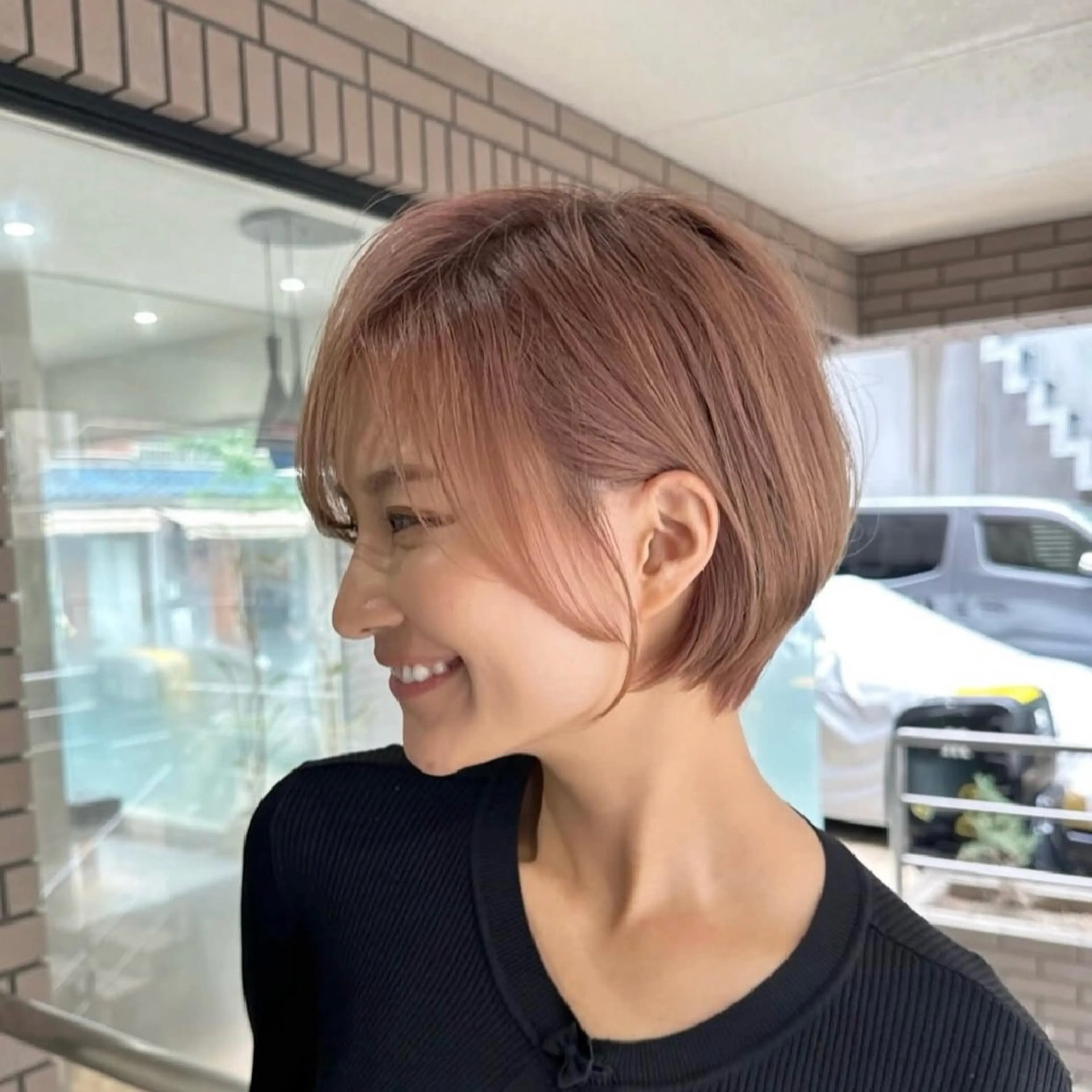ショート 透明感カラー ふうか　渋谷のヘアスタイル