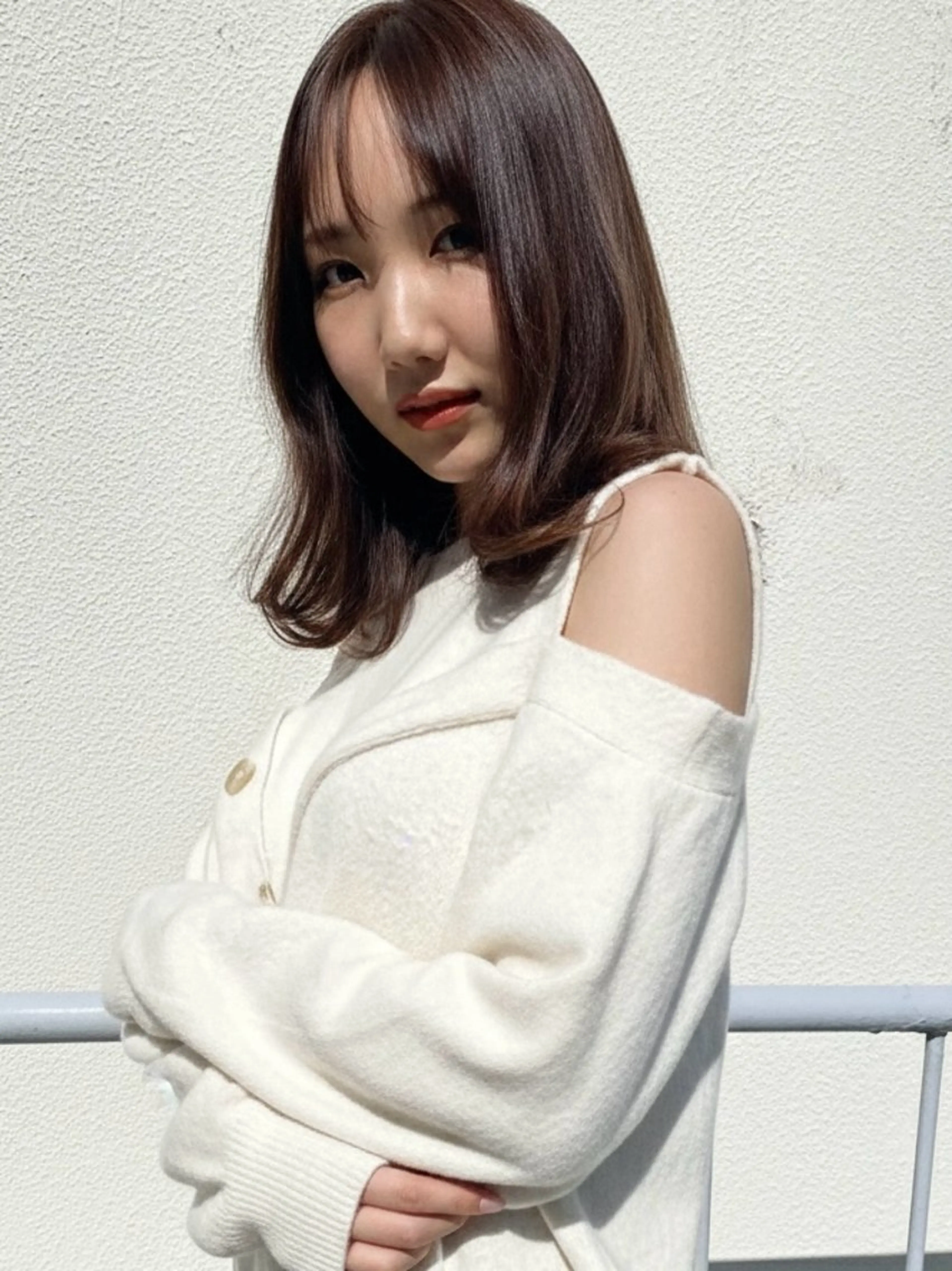 ミディアム カラー ベージュカラー ブラウンカラー 髪質改善 カット ヘアカラー トリートメント 髪質改善ｶﾗｰ ｹｱﾌﾞﾘｰﾁ/ﾀﾑのヘアスタイル