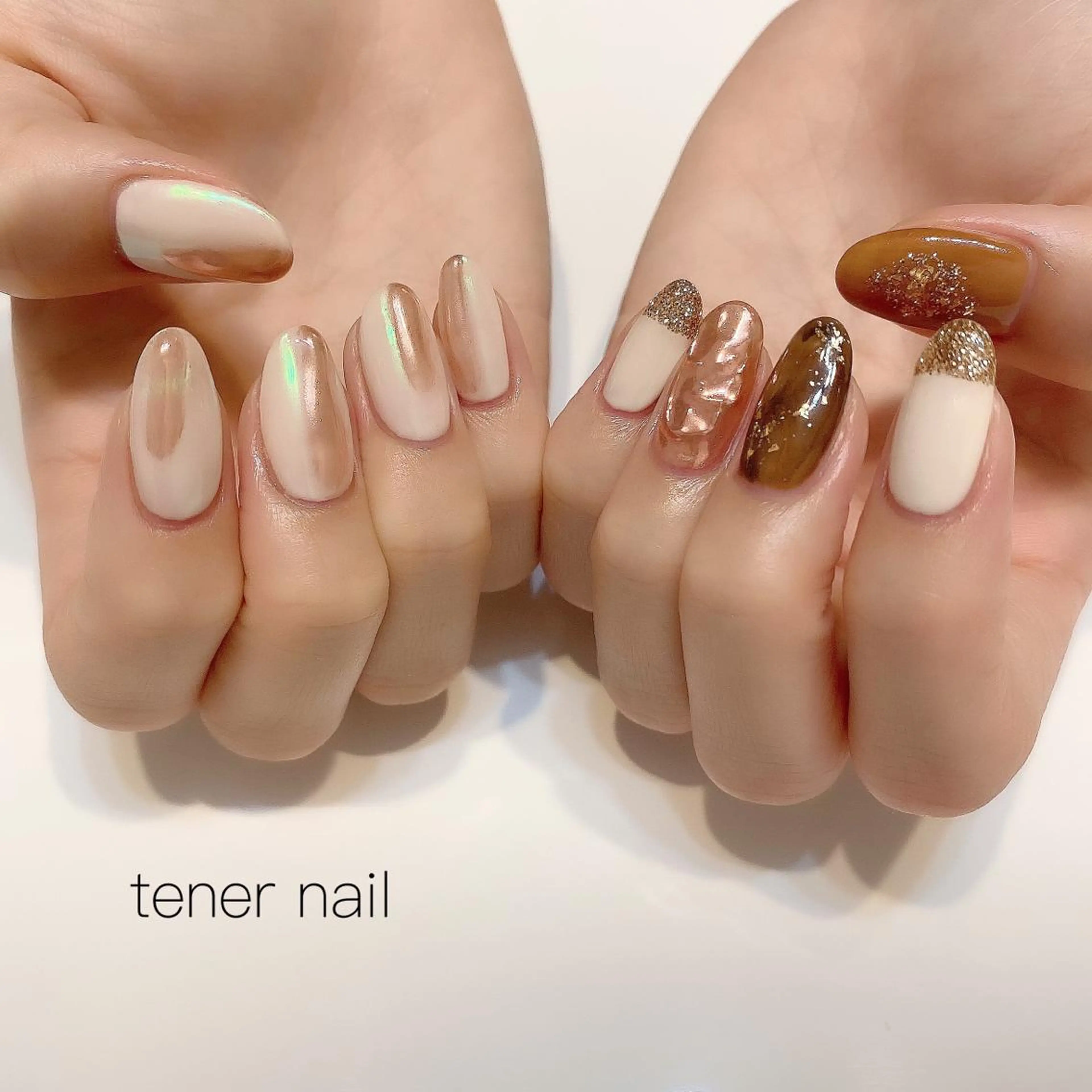 ネイル オーロラネイル ミラーネイル ニュアンスネイル tener  nail  テネルネイル所属・テネルネイル tener nailのネイルデザイン