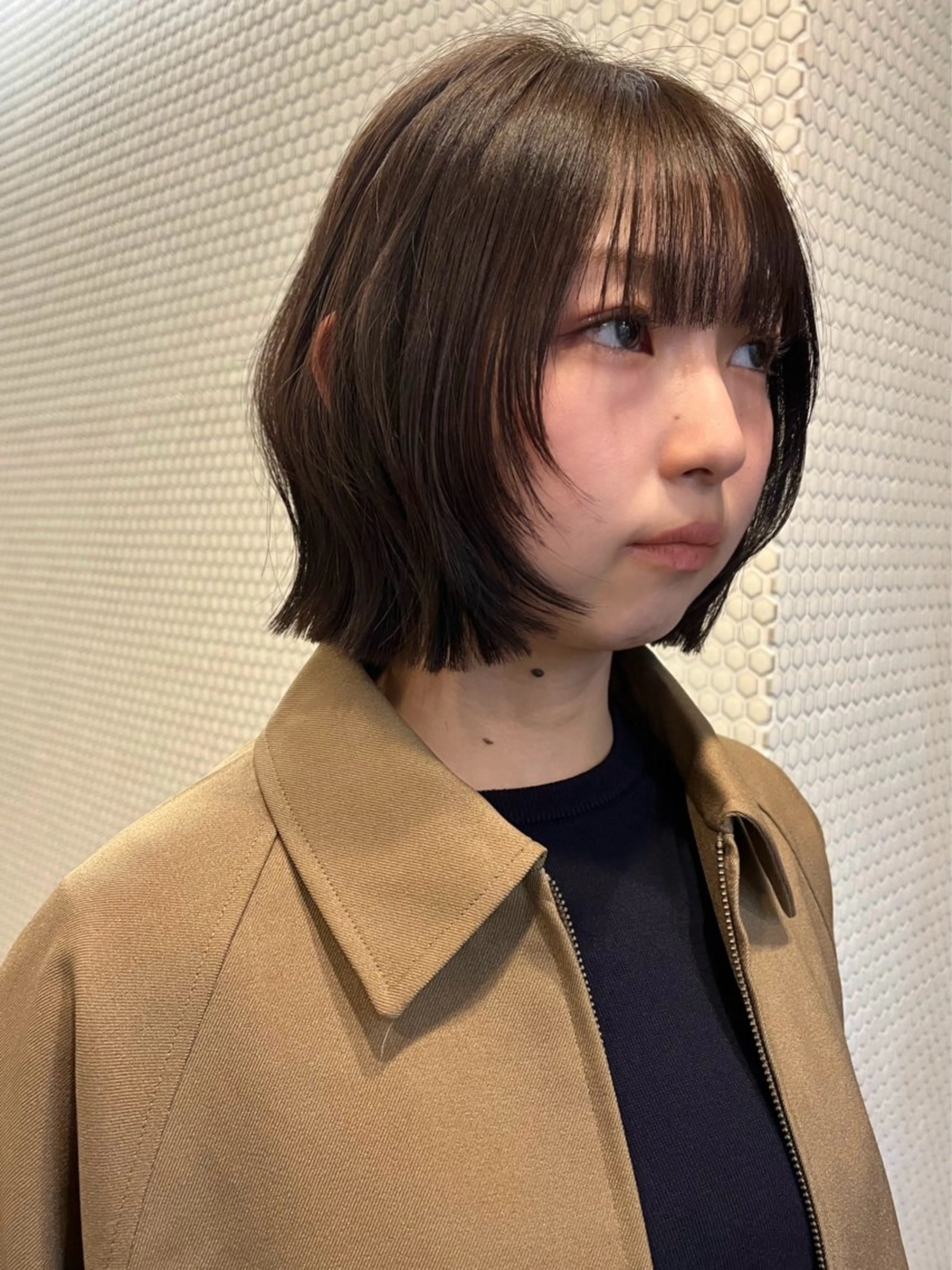 ショート ボブ 顔まわりレイヤー レイヤーカット カット ヘアカラー レイヤー/暖色/ 髪質改善/永礼芳果のヘアスタイル