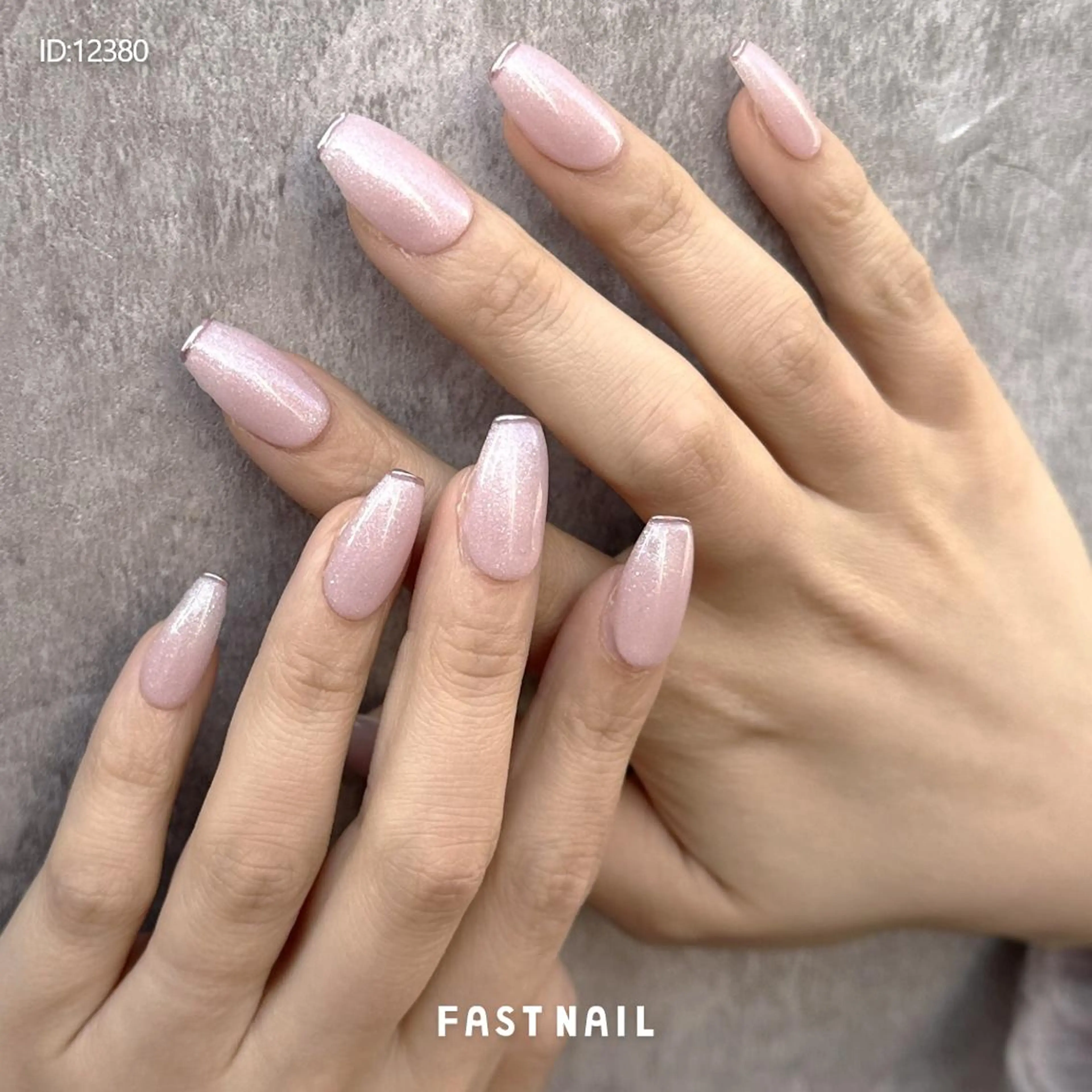 ネイル フレンチネイル ジェルネイル ミラーネイル パラジェル ピンク ハンドネイル FASTNAIL 吉祥寺店/パラジェルのネイルデザイン