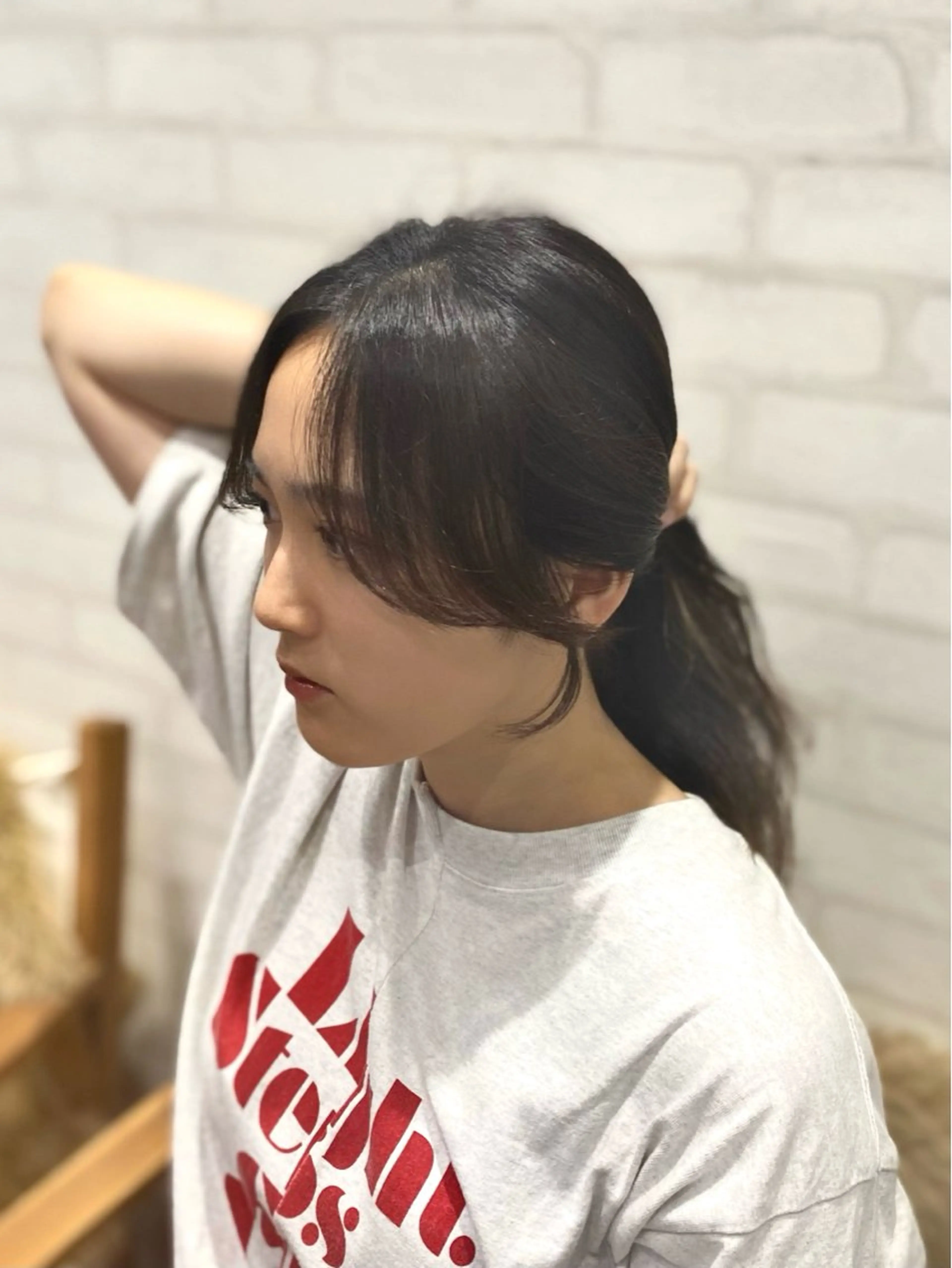 セミロング 顔周りカット shiori/透明感 /顔周り/髪質改善のヘアスタイル