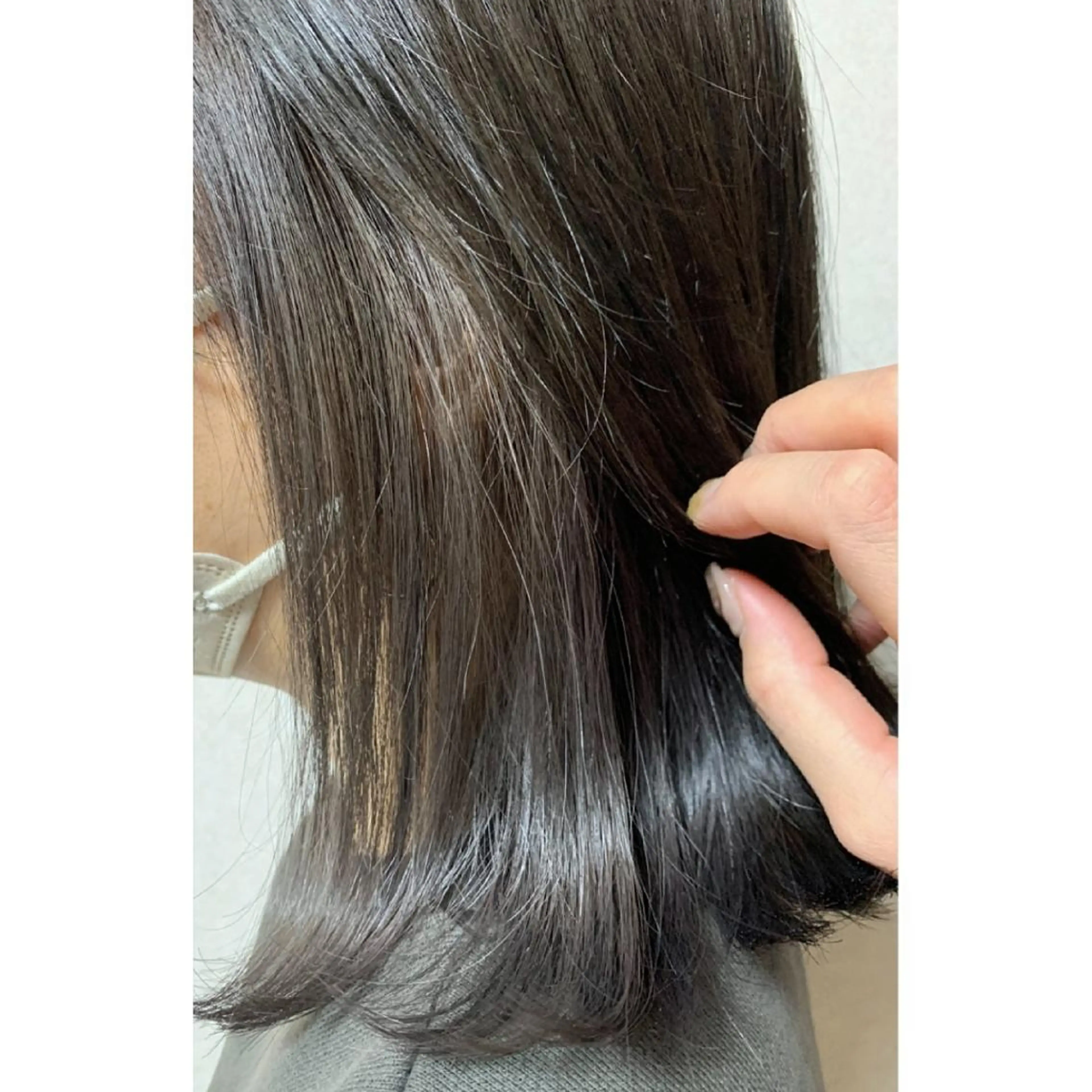 ミディアム カラー ヘアアレンジ ベージュカラー グレージュ インナーカラー オリーブベージュ オリーブグレージュ 髪質改善サロン🍃 AIRI のヘアスタイル