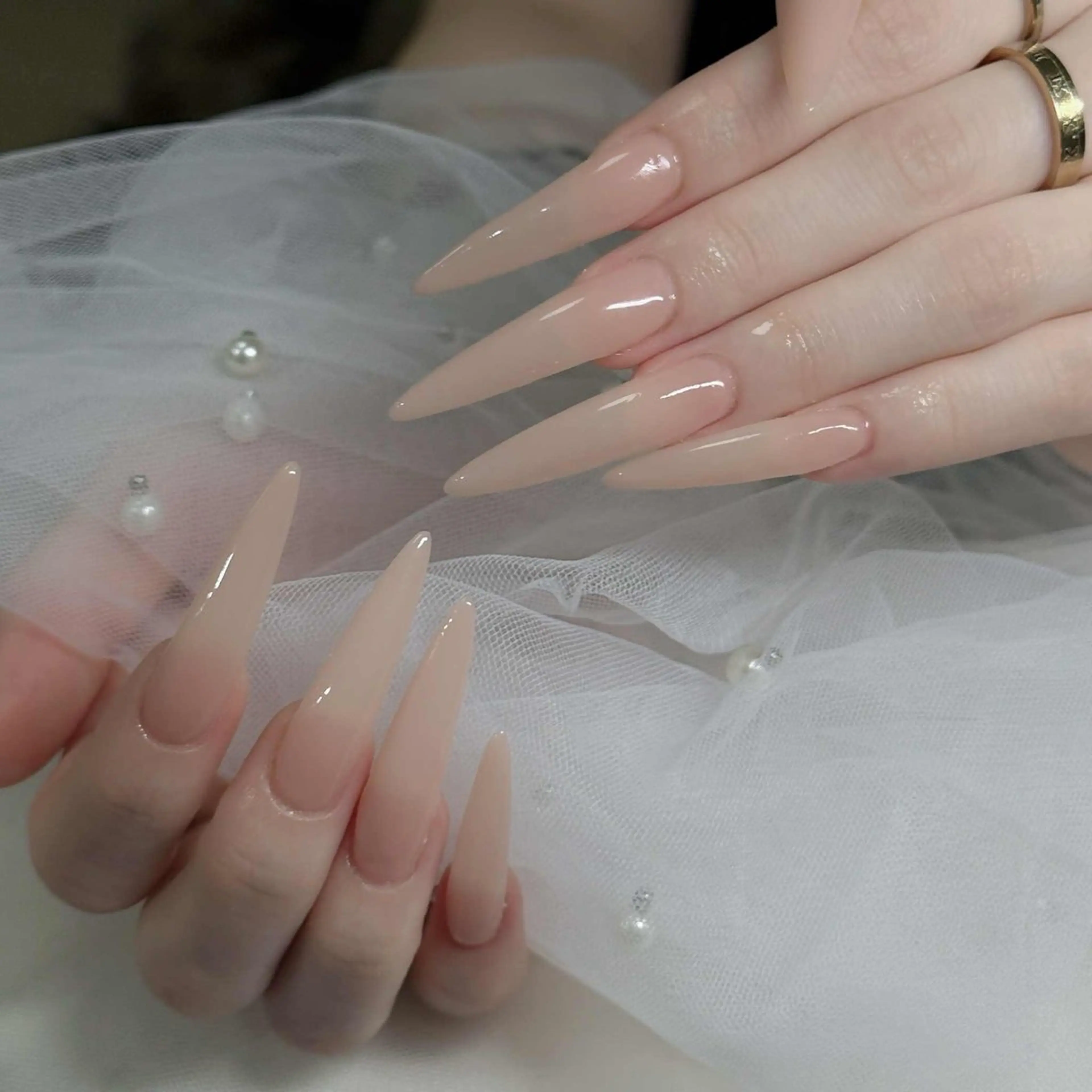 ネイル フットネイル フレンチネイル グラデーション 韓国ネイル ロングネイル ハンドネイル Hani Nail Salonのネイルデザイン