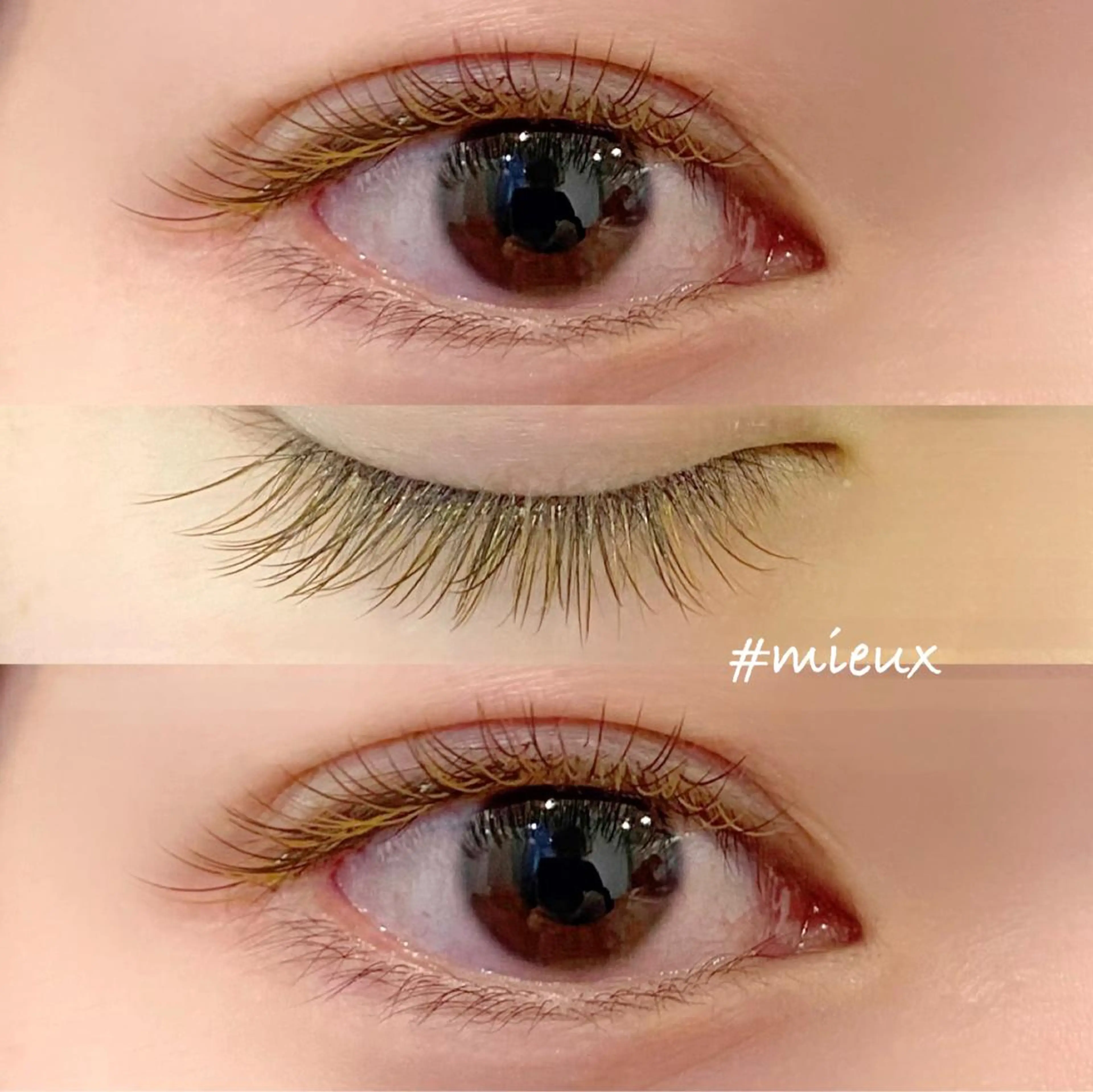 マツエク・マツパ カラーマツエク フラットラッシュ ナチュラル マツエク mieux _パリエク♡LED♡のマツエク・マツパデザイン