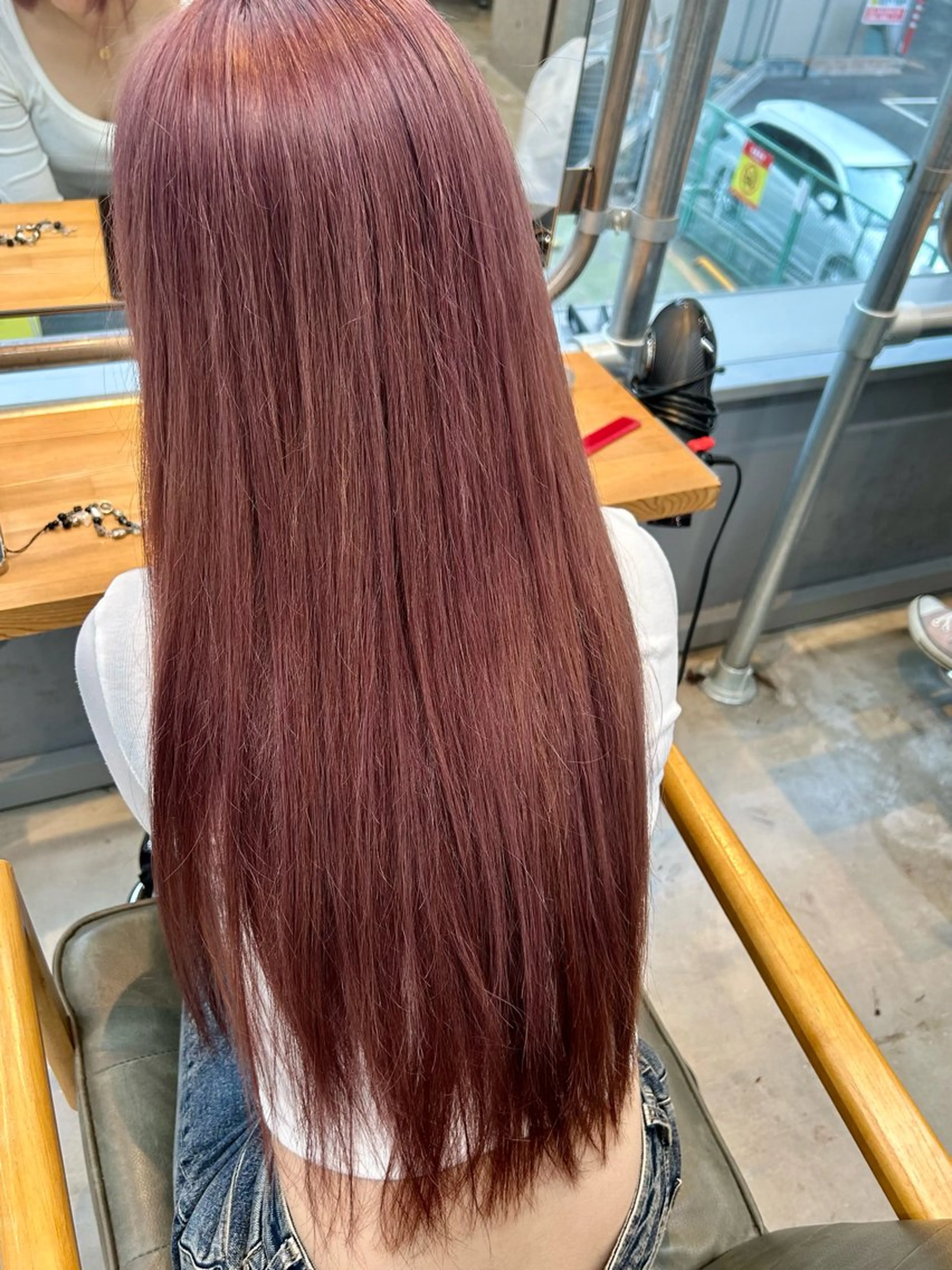 ロング カラー ベージュカラー ピンクカラー ピンクベージュ カット ヘアカラー トリートメント 🎀たな 🧸のヘアスタイル