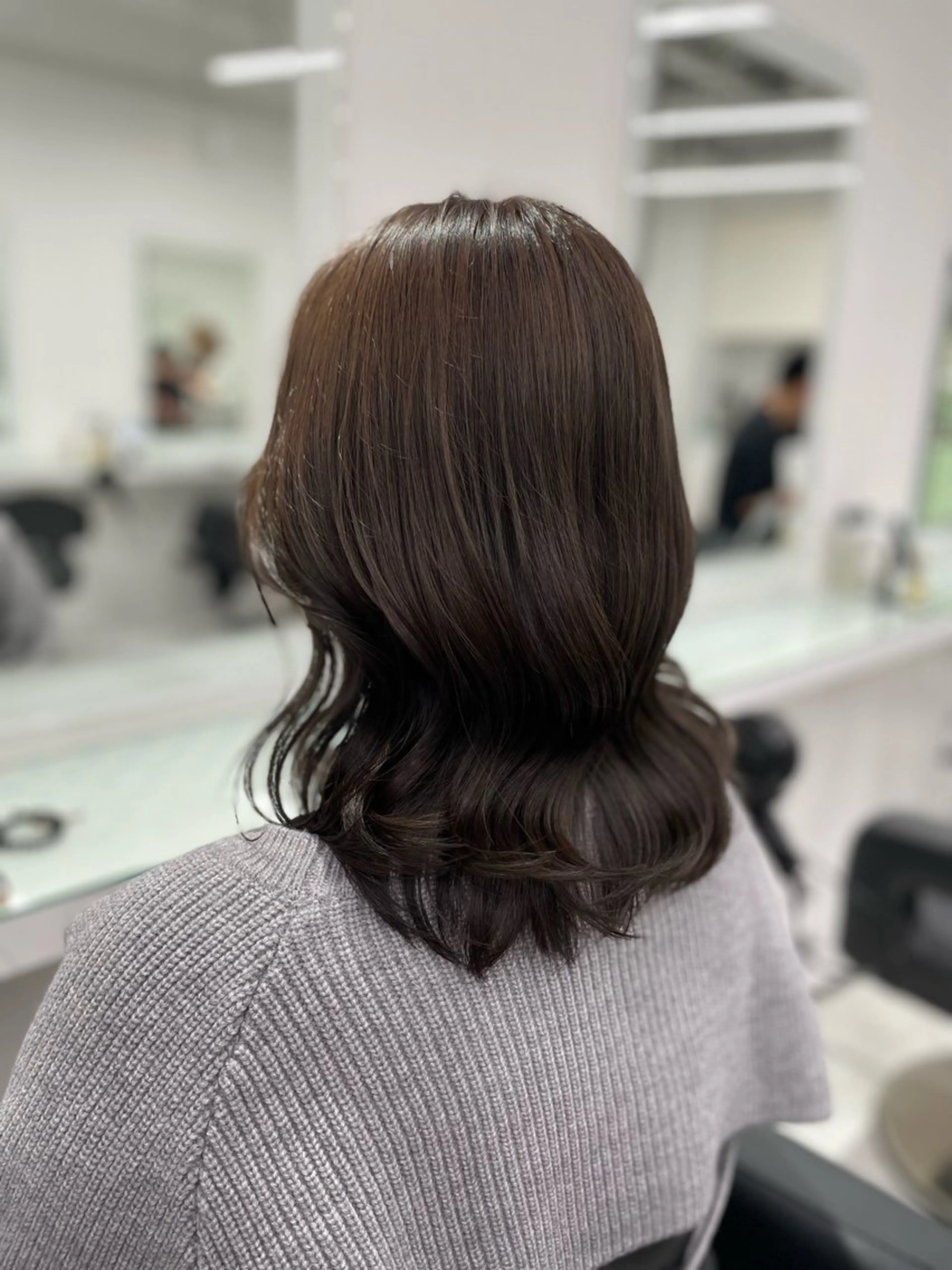 ミディアム カラー グレージュ ヘアカラー トリートメント ヘアセット ❄最強かわいいカラー ❄️MINA❄️のヘアスタイル