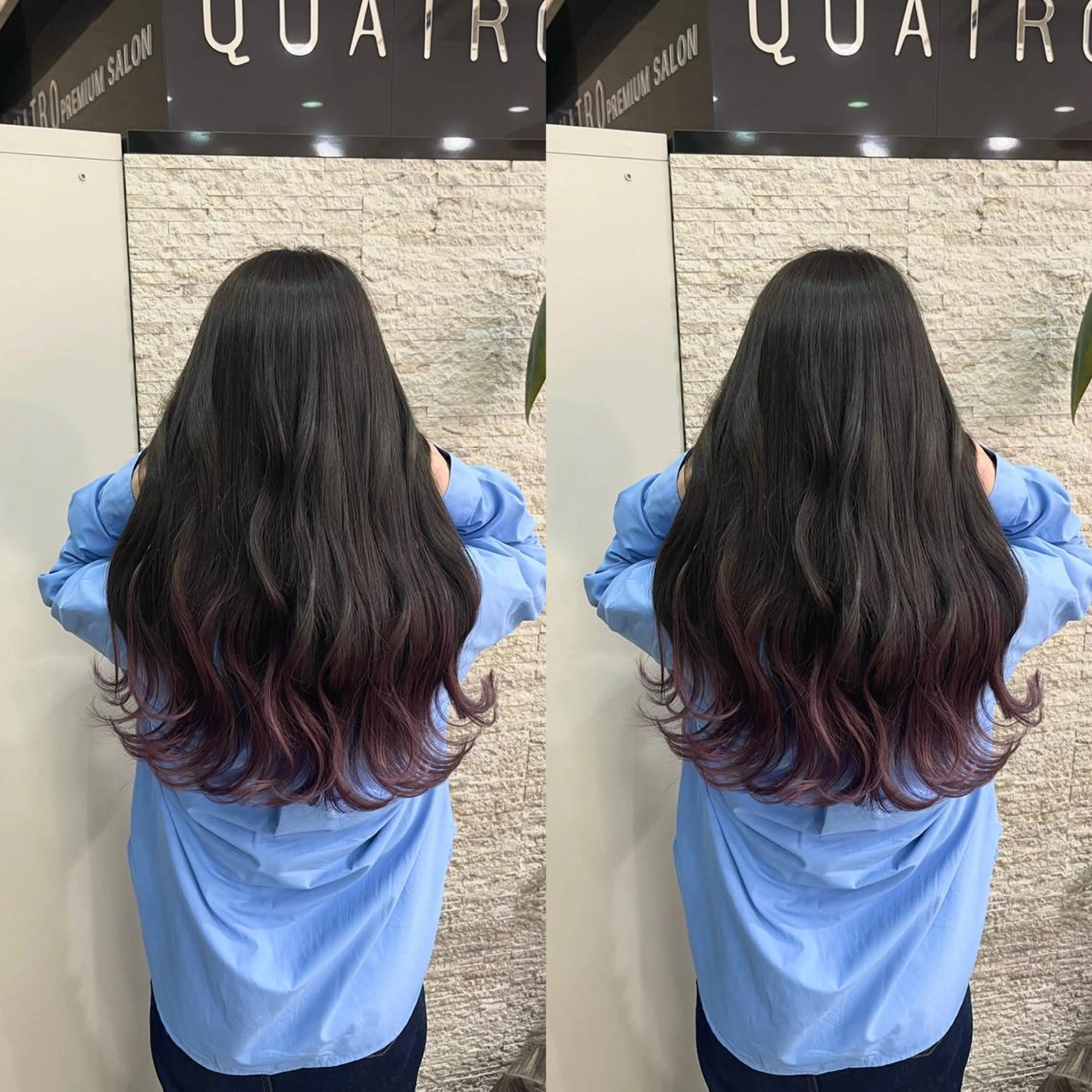 ロング カット ヘアカラー トリートメント Y Uのヘアスタイル