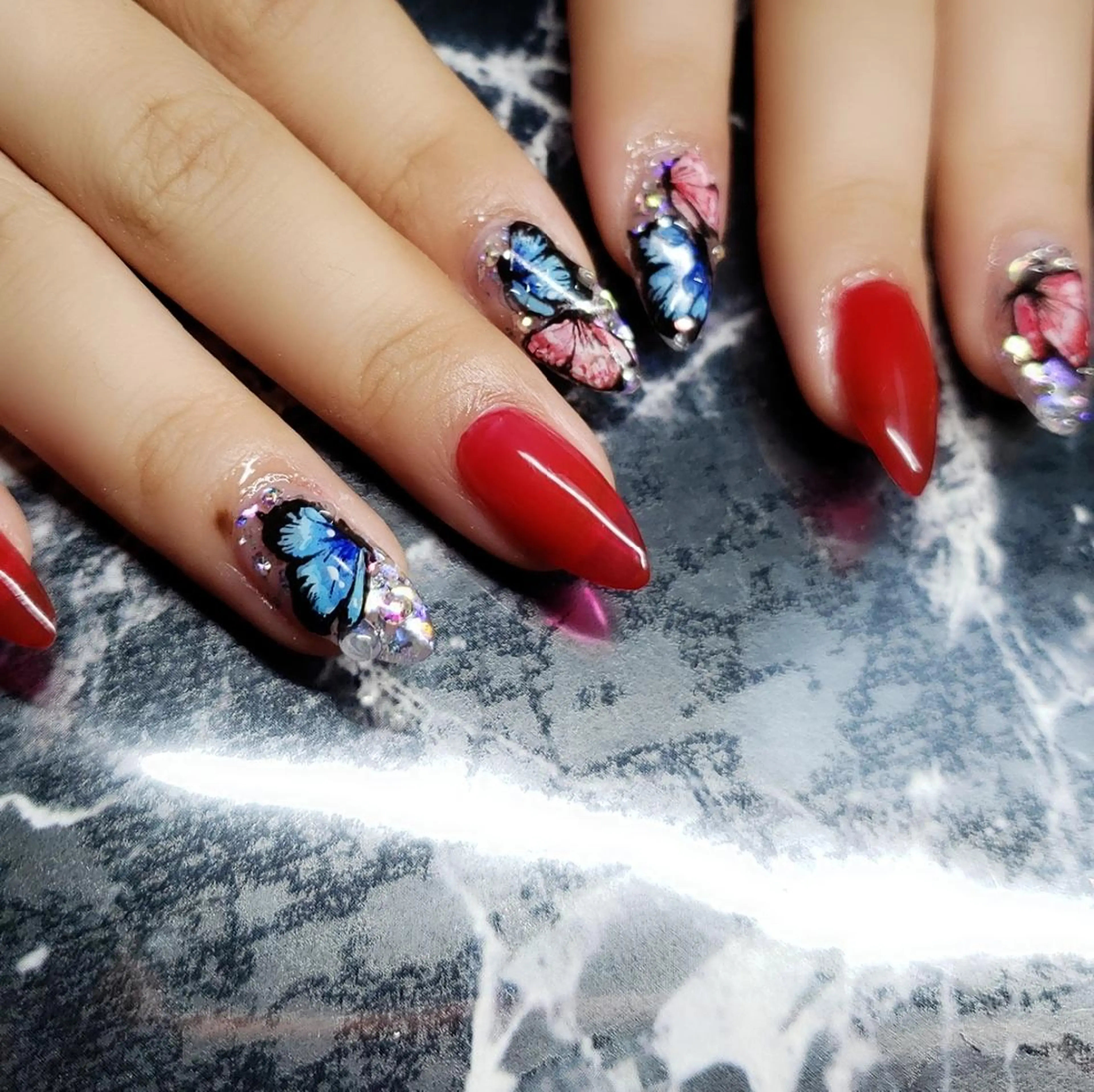 セミロング ネイル ハンドネイル クロキ 。のネイルデザイン