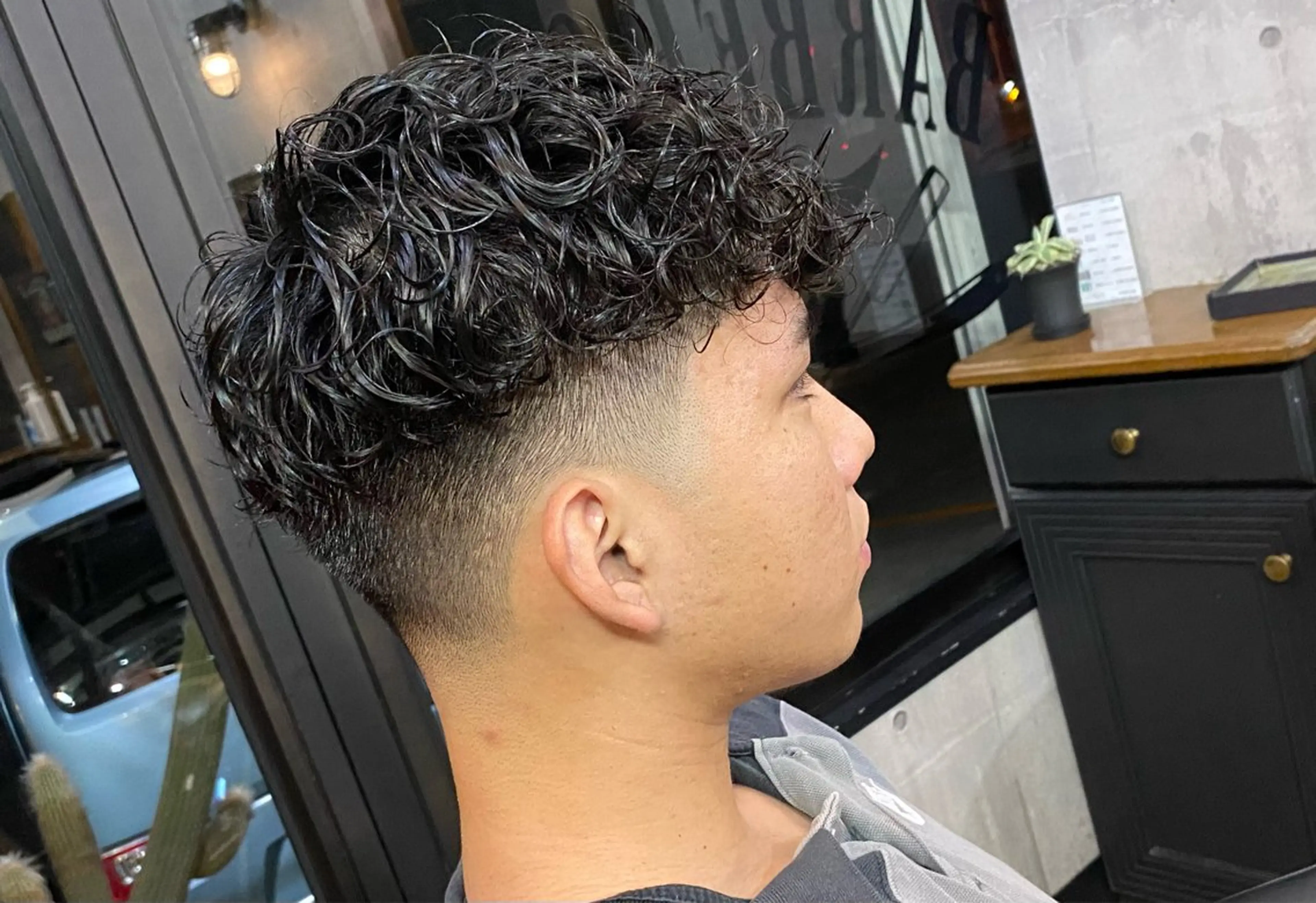 ミディアム パーマ メンズ the cutclub ace所属・山内 舞乃のヘアスタイル