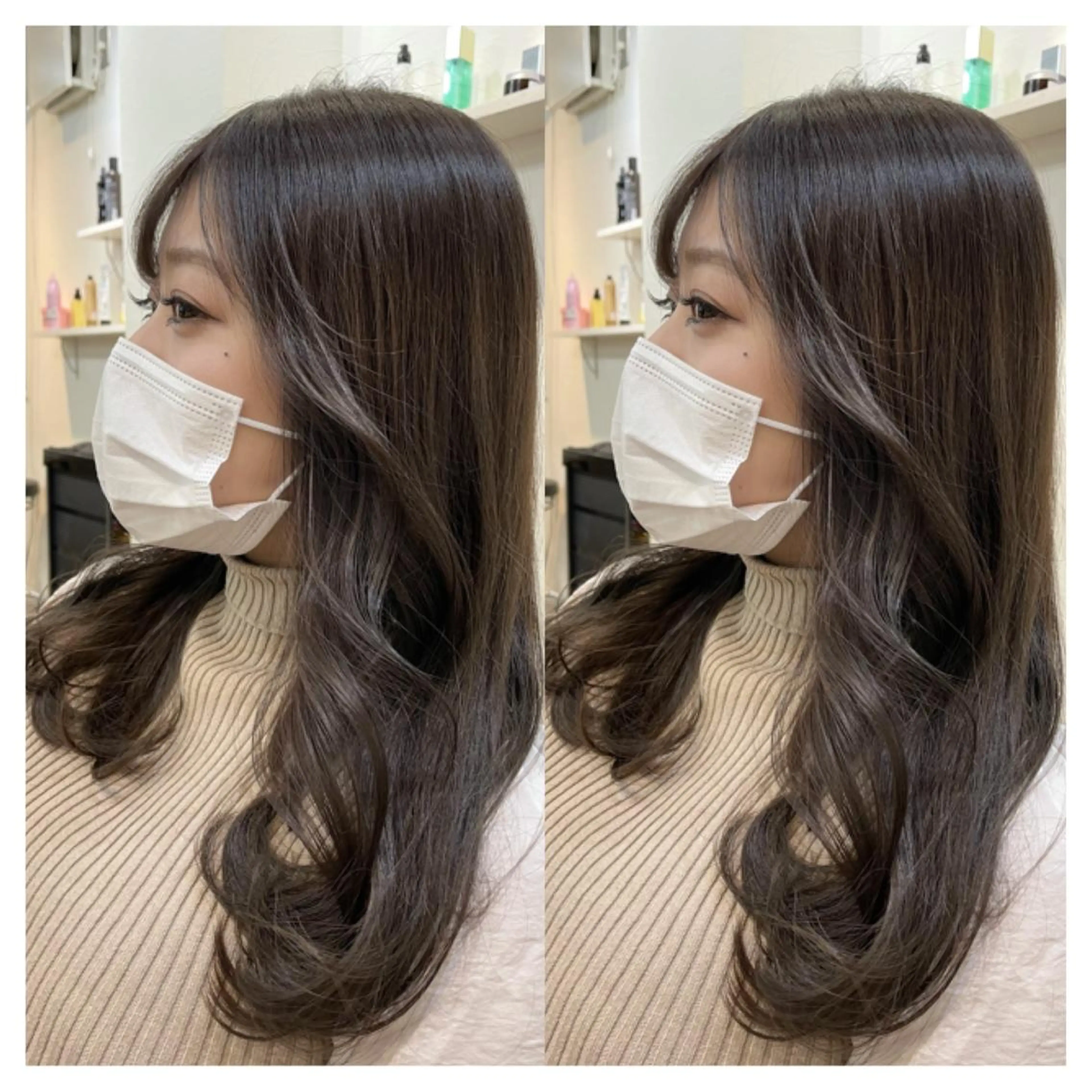 ロング カラー カット 村山 茉衣のヘアスタイル