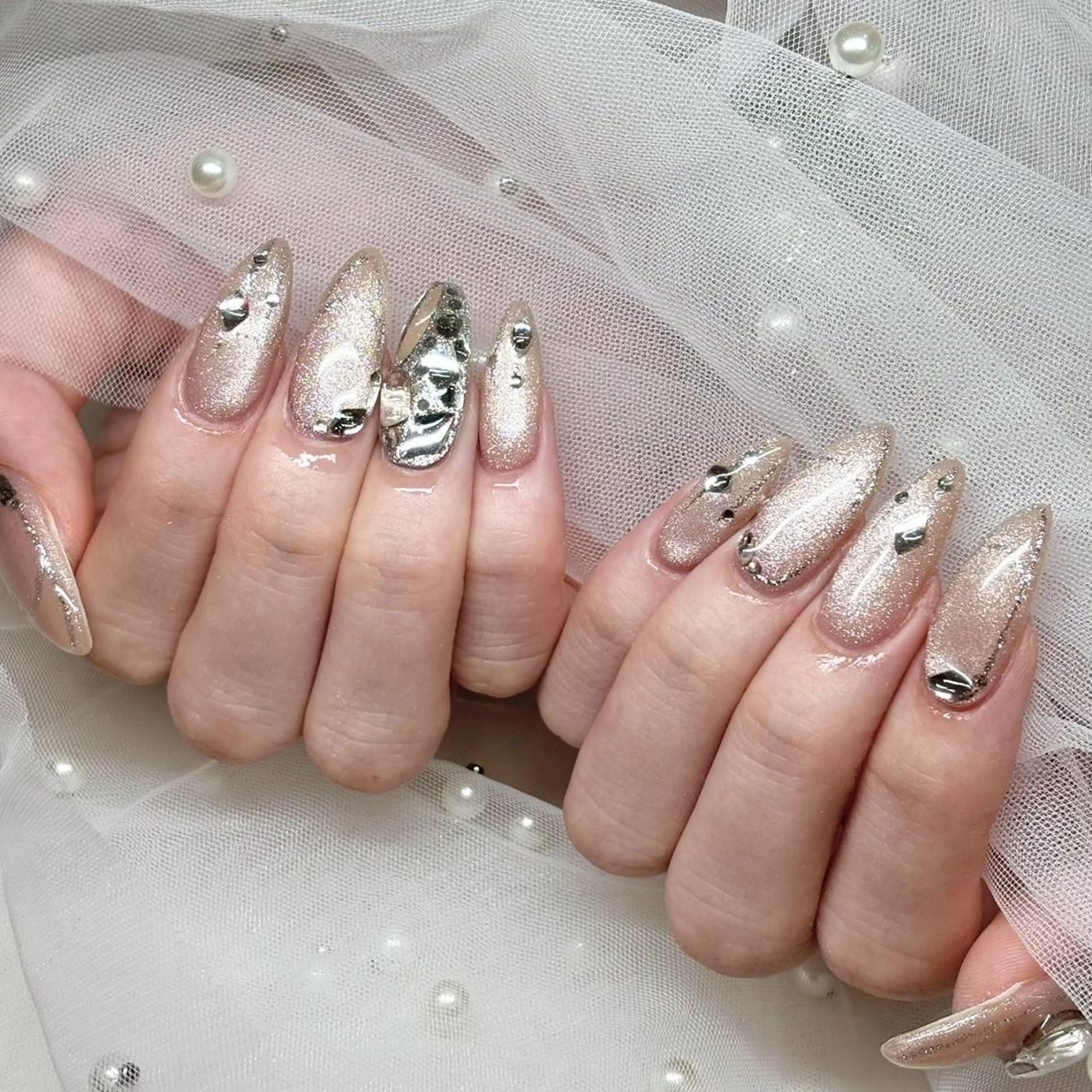 セミロング ハンドネイル mY... SAYAKAのネイルデザイン