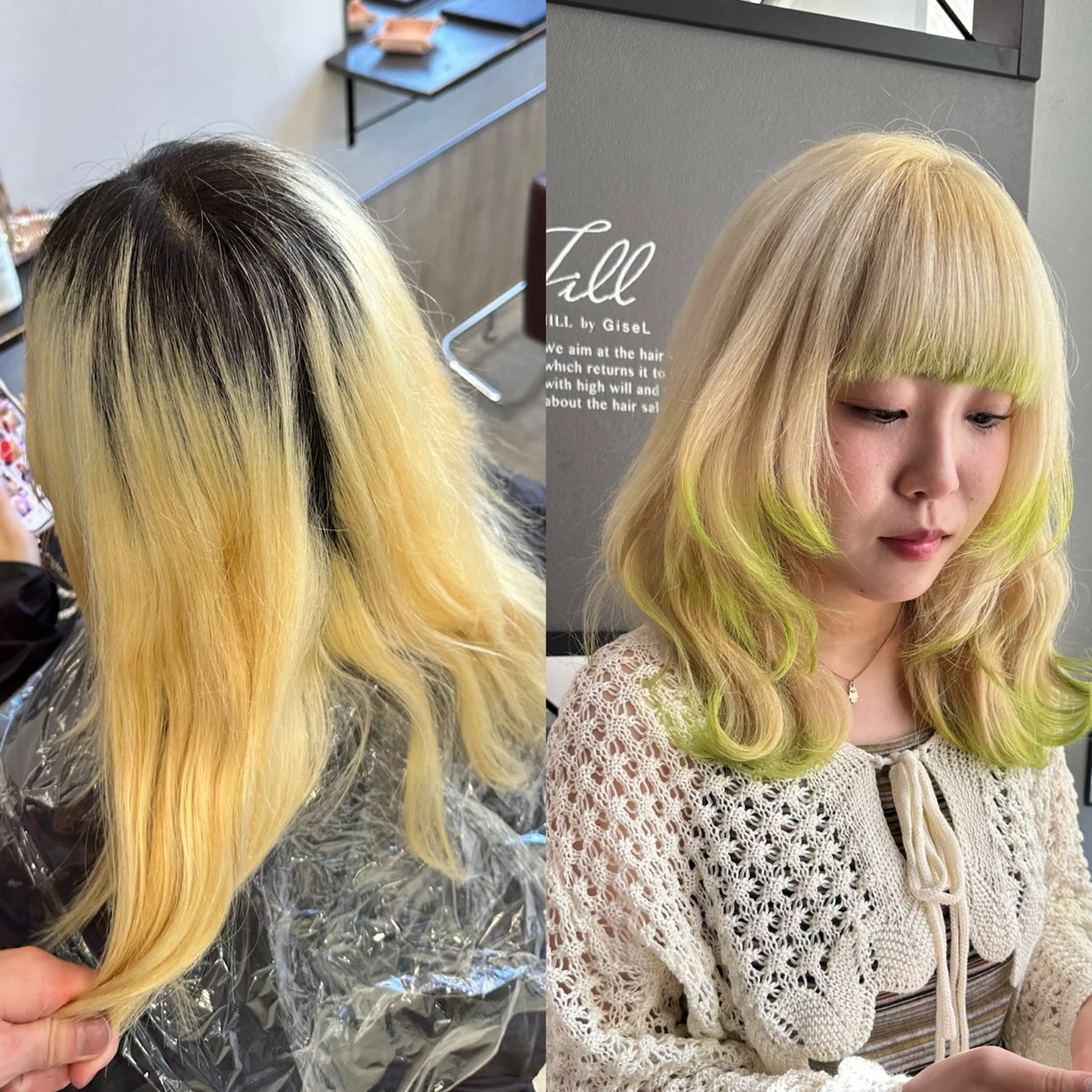 ミディアム カラー カット ヘアカラー トリートメント JILL/鶴岡 和幸/天神のヘアスタイル