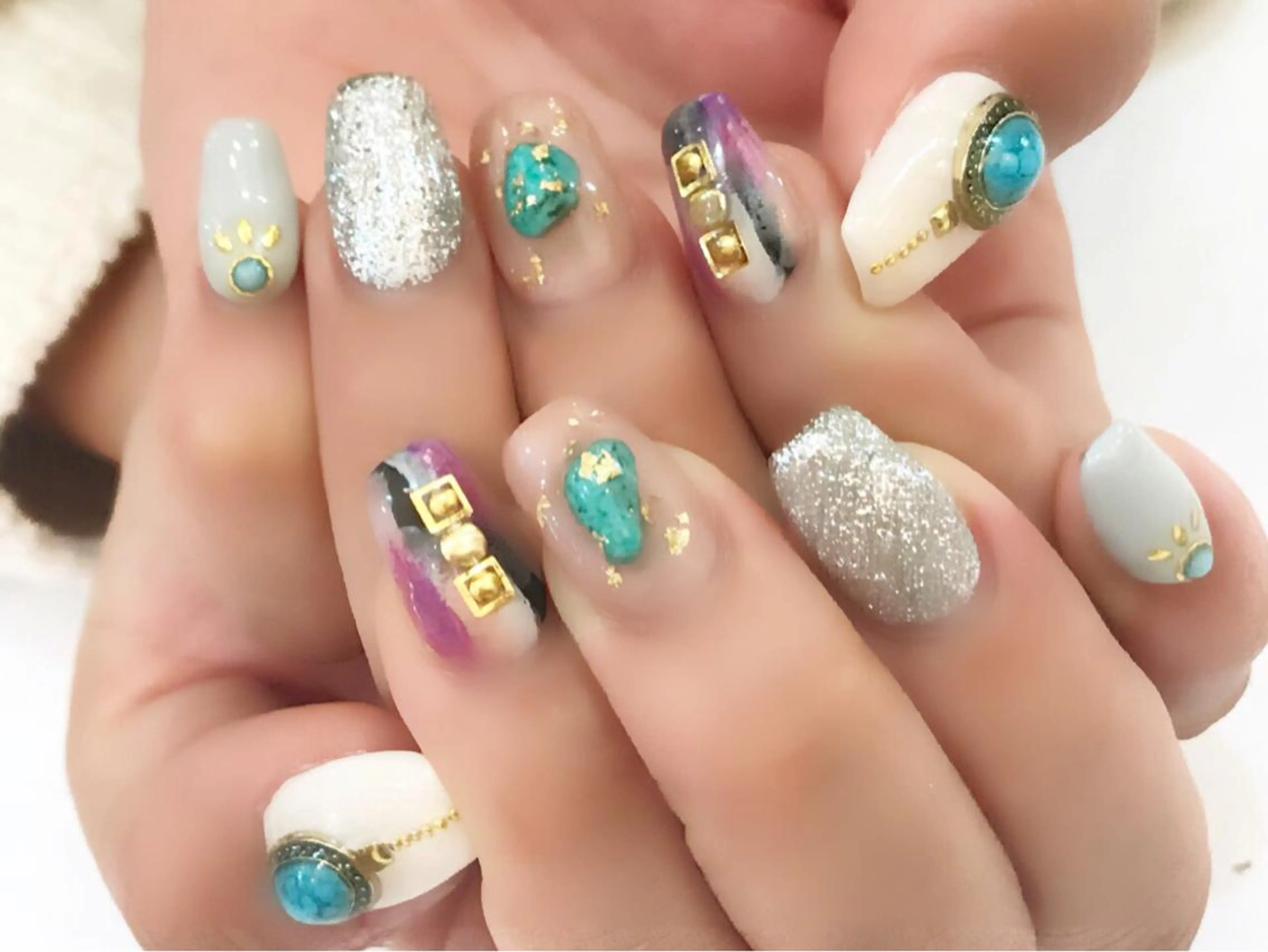 セミロング カラー メンズ キッズ ネイル 卒業式のヘアスタイル アートネイル フットネイル ジェルネイル 卒業式 NAILSGOGO shibuyaのネイルデザイン