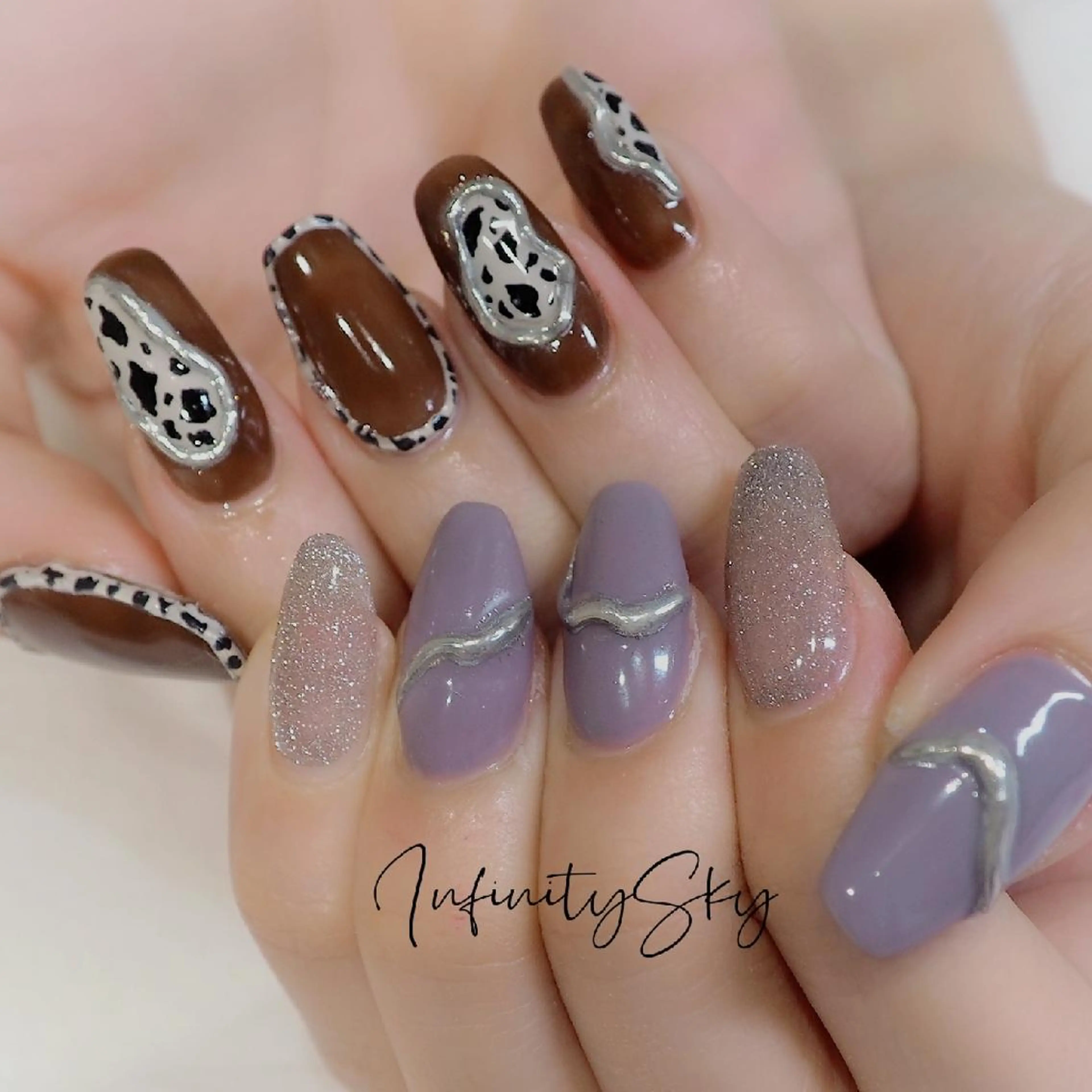 ネイル 持ち込み ハンドネイル infinity skyのネイルデザイン
