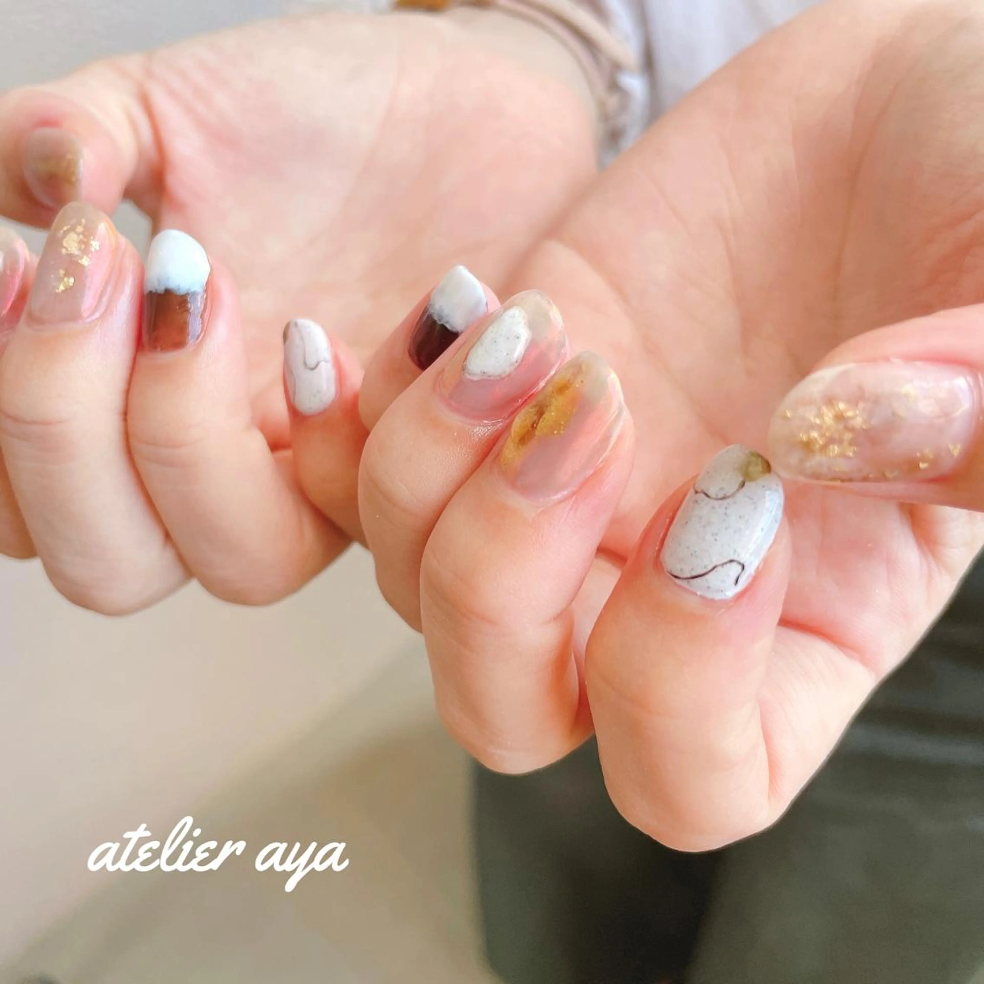 ネイル ニュアンスネイル 北名古屋♡ ayanaのネイルデザイン