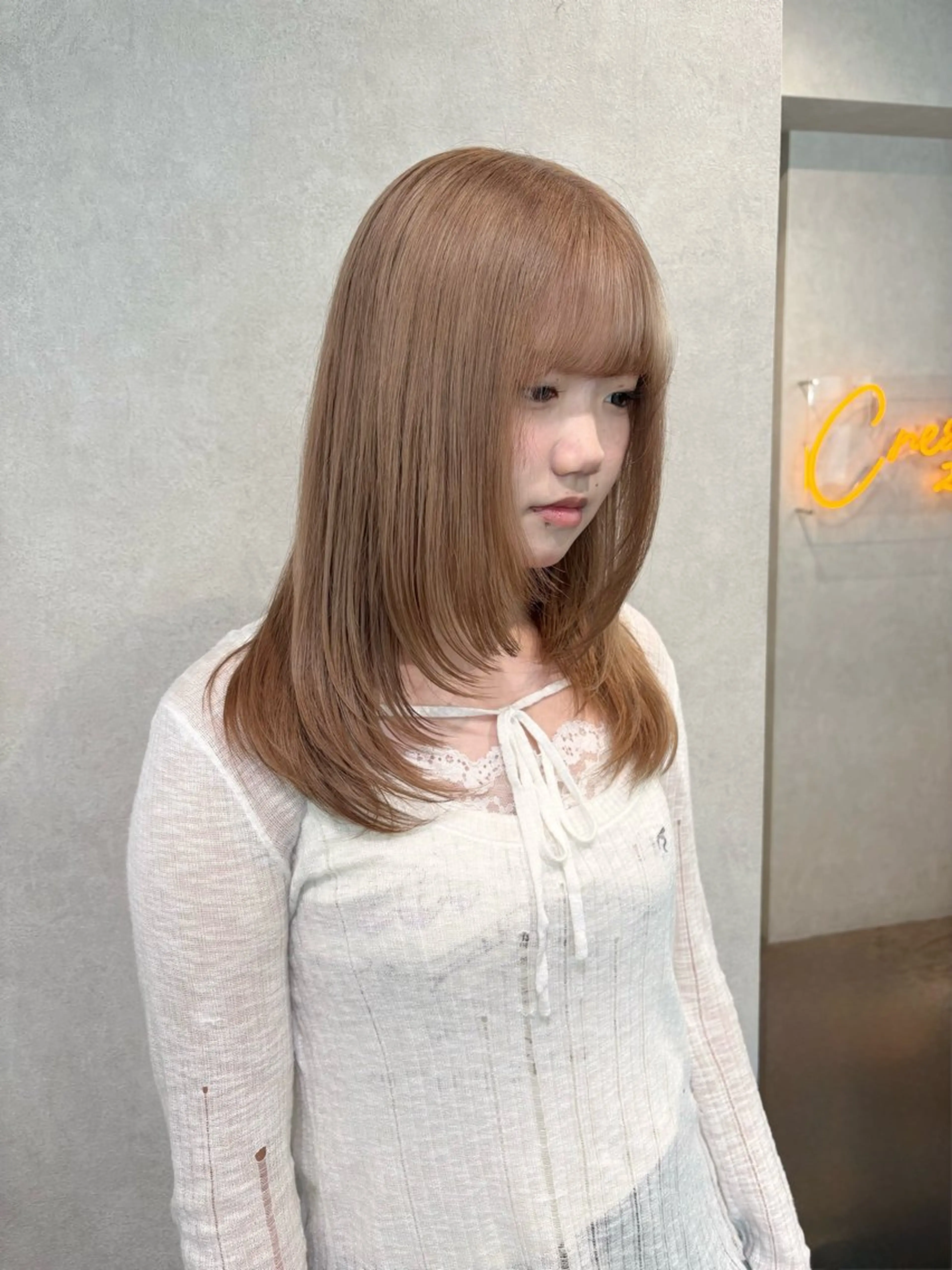 ミディアム カット 透明感モテスタイル 💞SHIORI💞のヘアスタイル