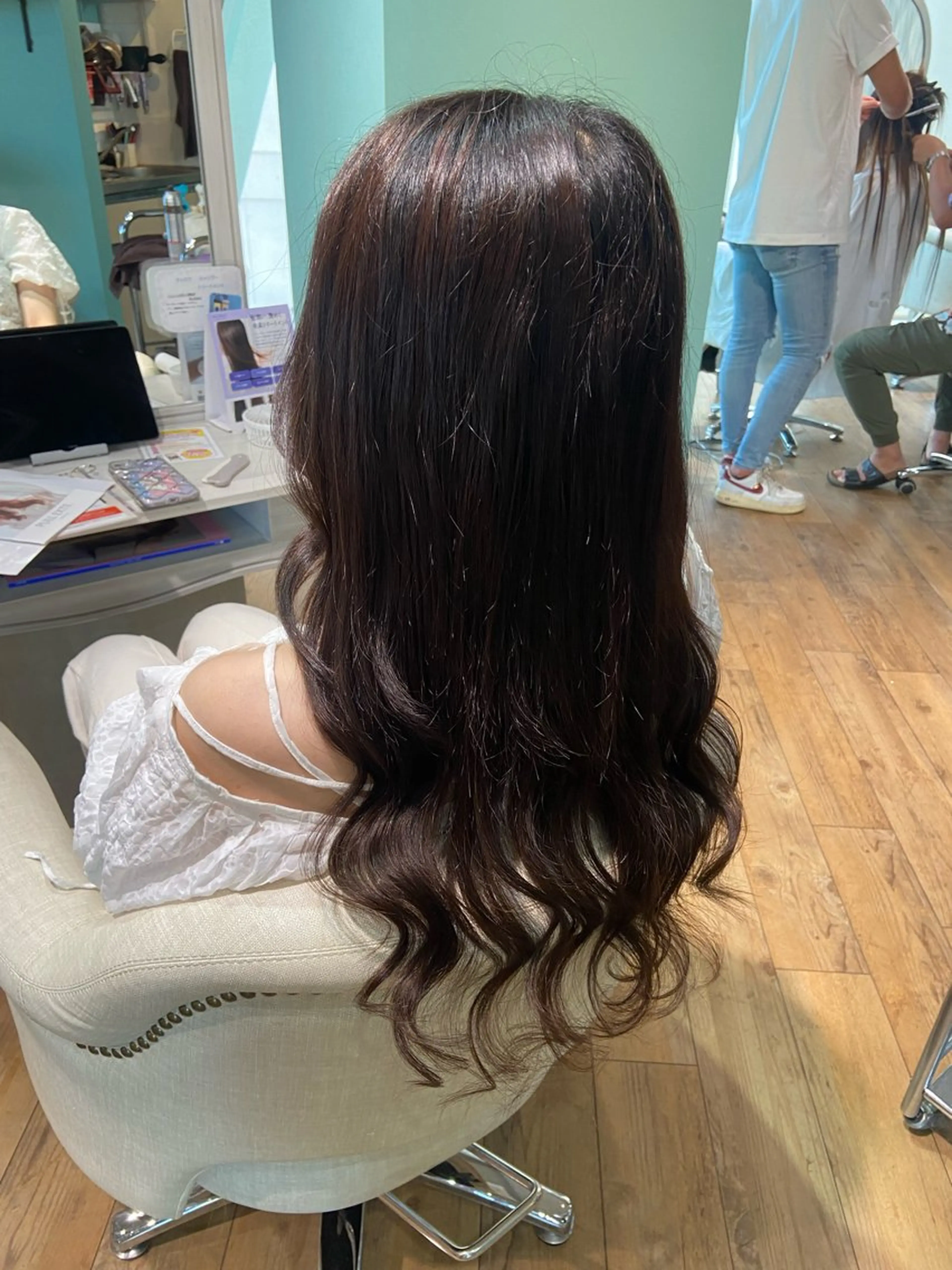 ロング カラー プルエクステ エクステ エクステ 🧸プルエクステ❤︎ ネイルKAO🧸のヘアスタイル