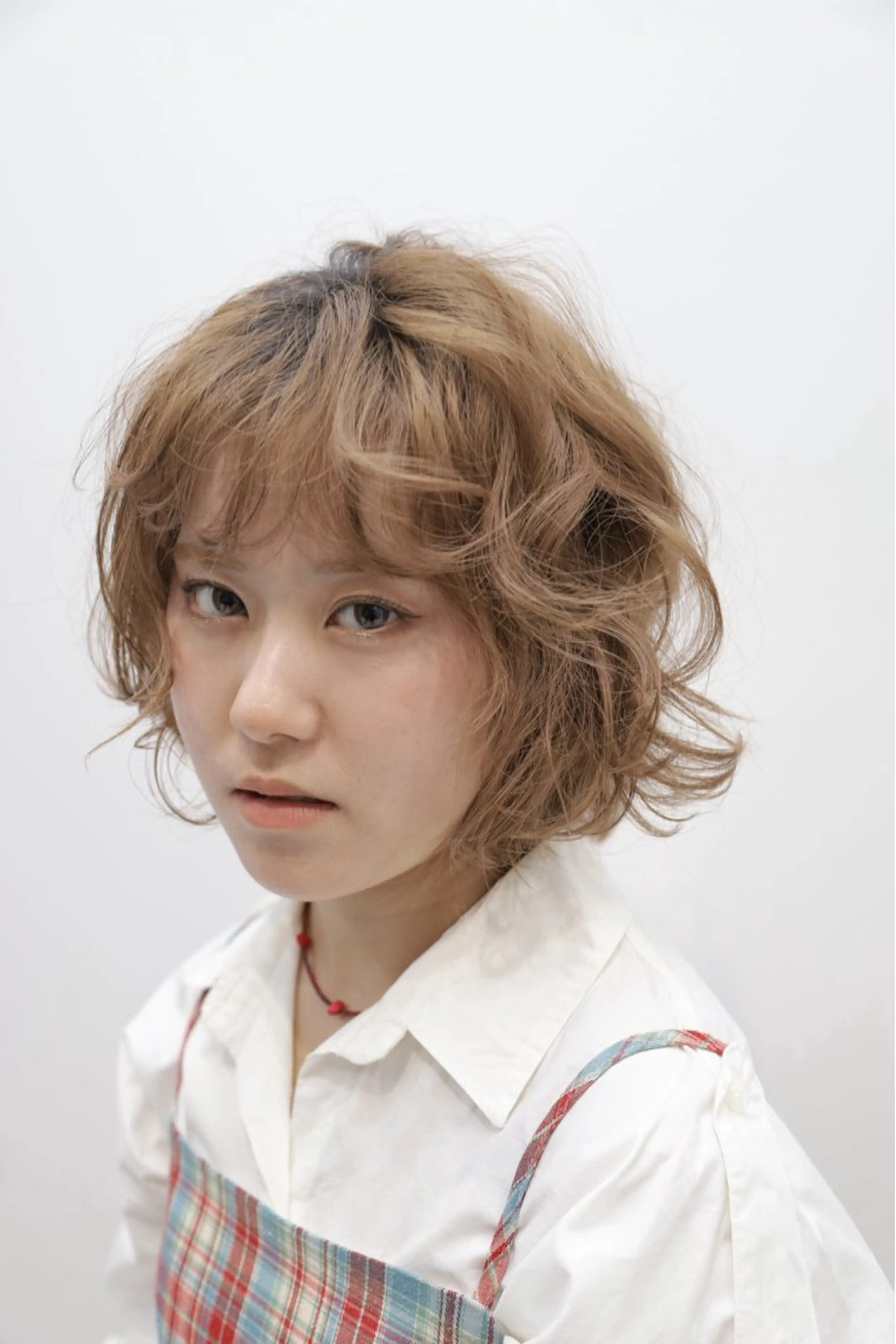 ミディアム カラー ブリーチモデル募集 古内柊のヘアスタイル