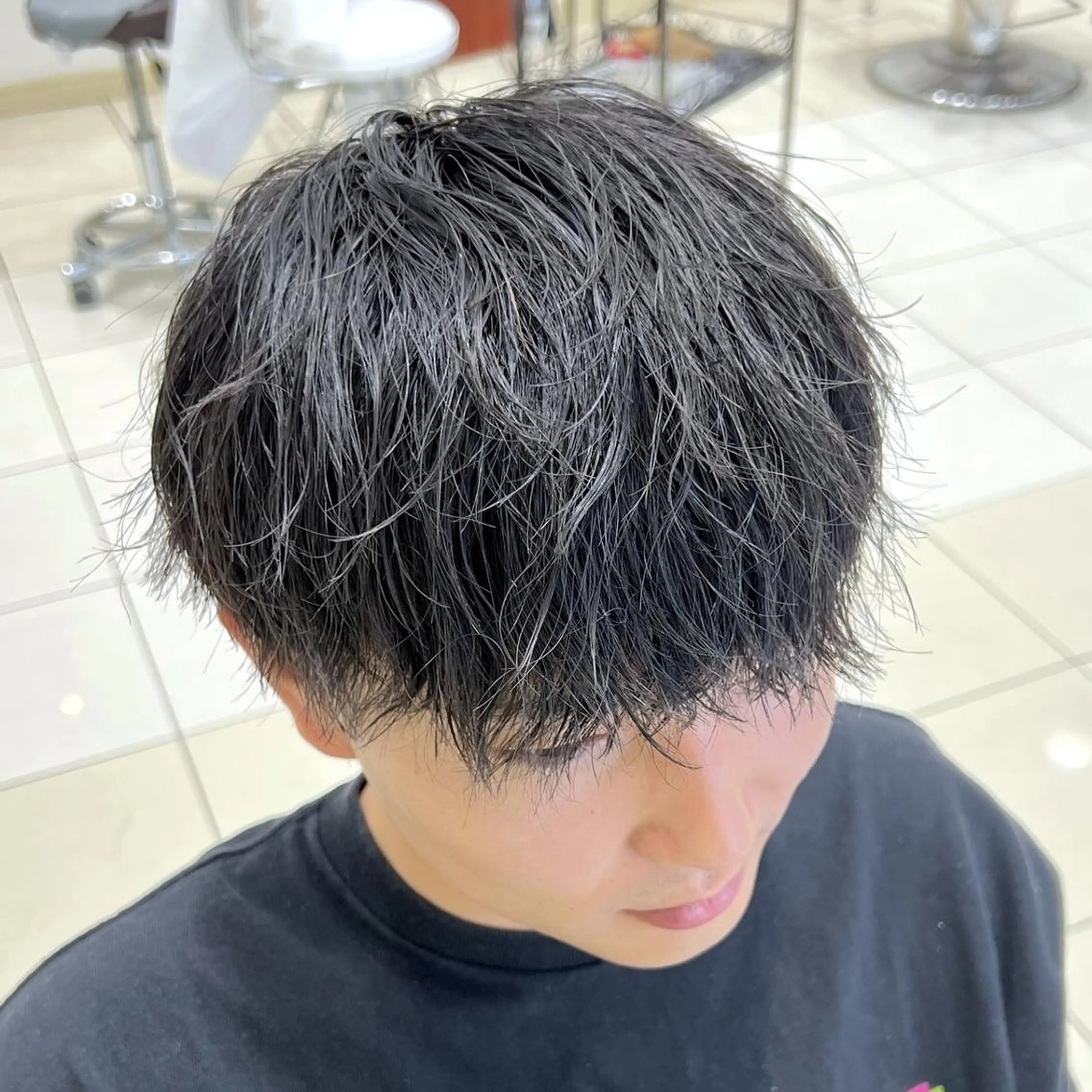 パーマ メンズ マッシュウルフ マッシュ メンズパーマ メンズウルフカット ウルフカット カット パーマ メンズ特化/勝田駅/ 佐和駅/鈴木輝瑠/のヘアスタイル