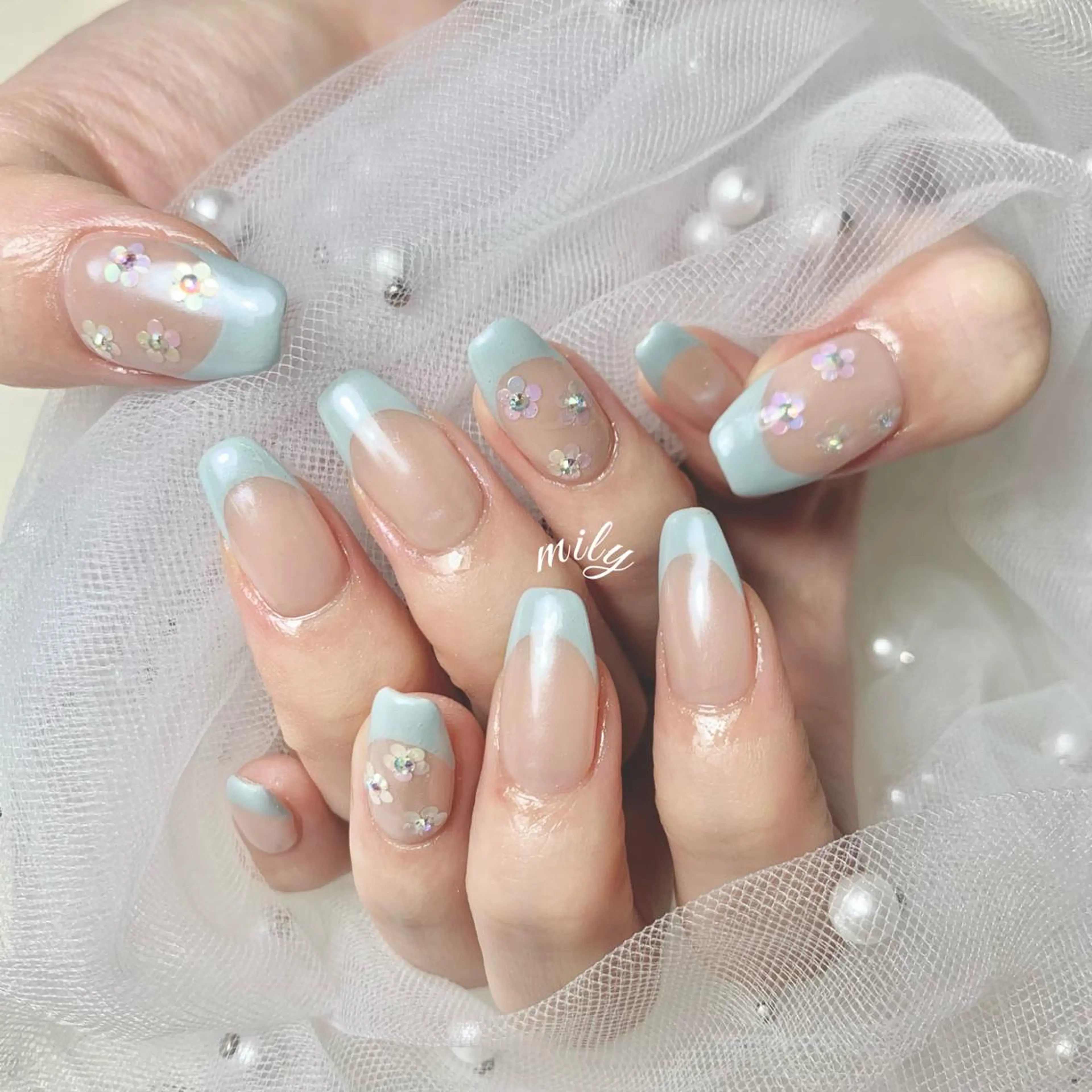 ショート mily_harajuku所属・韓国ネイル☁️ haruna🌛のネイルデザイン