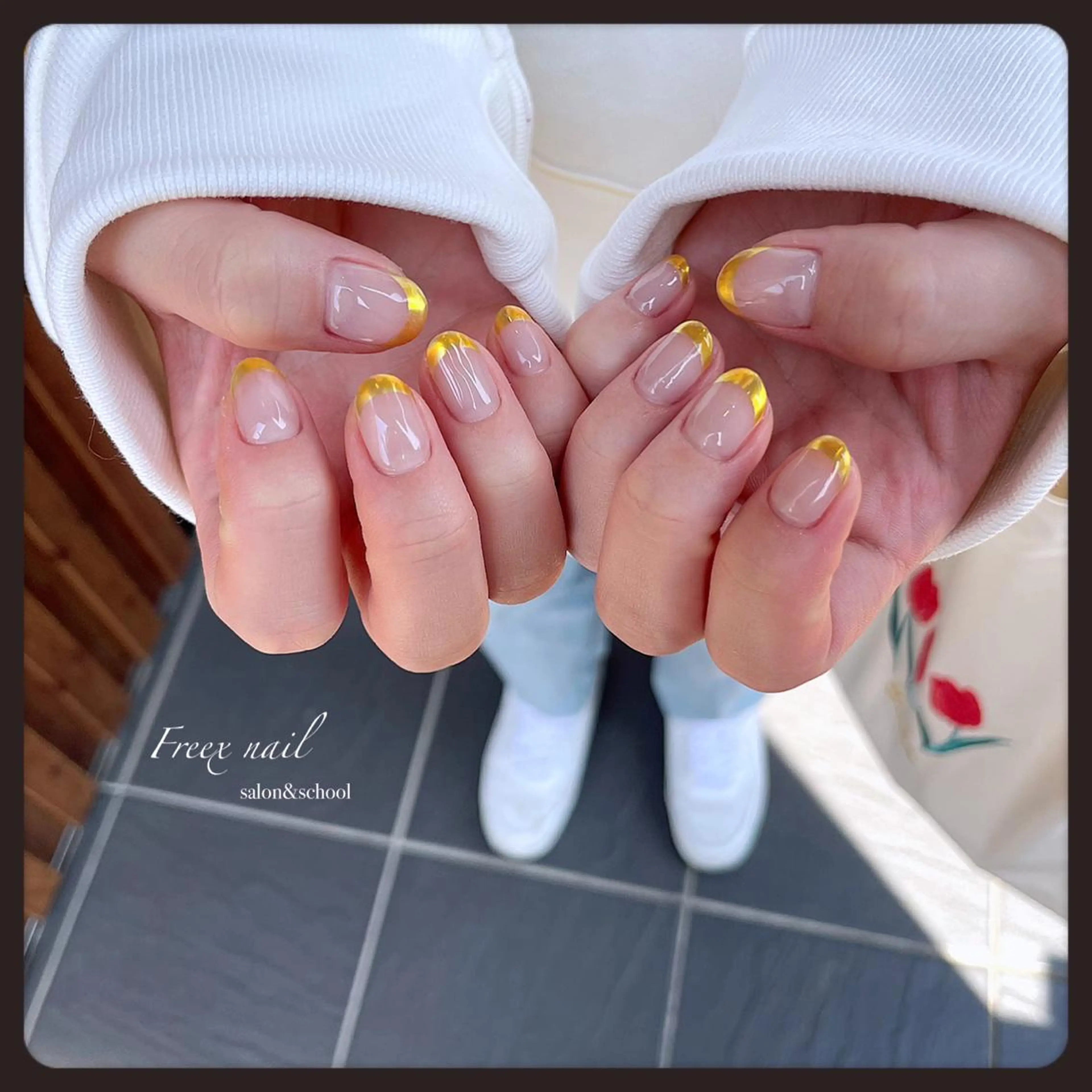 ネイル オーロラネイル フレンチネイル 持ち込み ハンドネイル フットネイル Freex nail所属・freex nail /ニュアンス/個性派のネイルデザイン