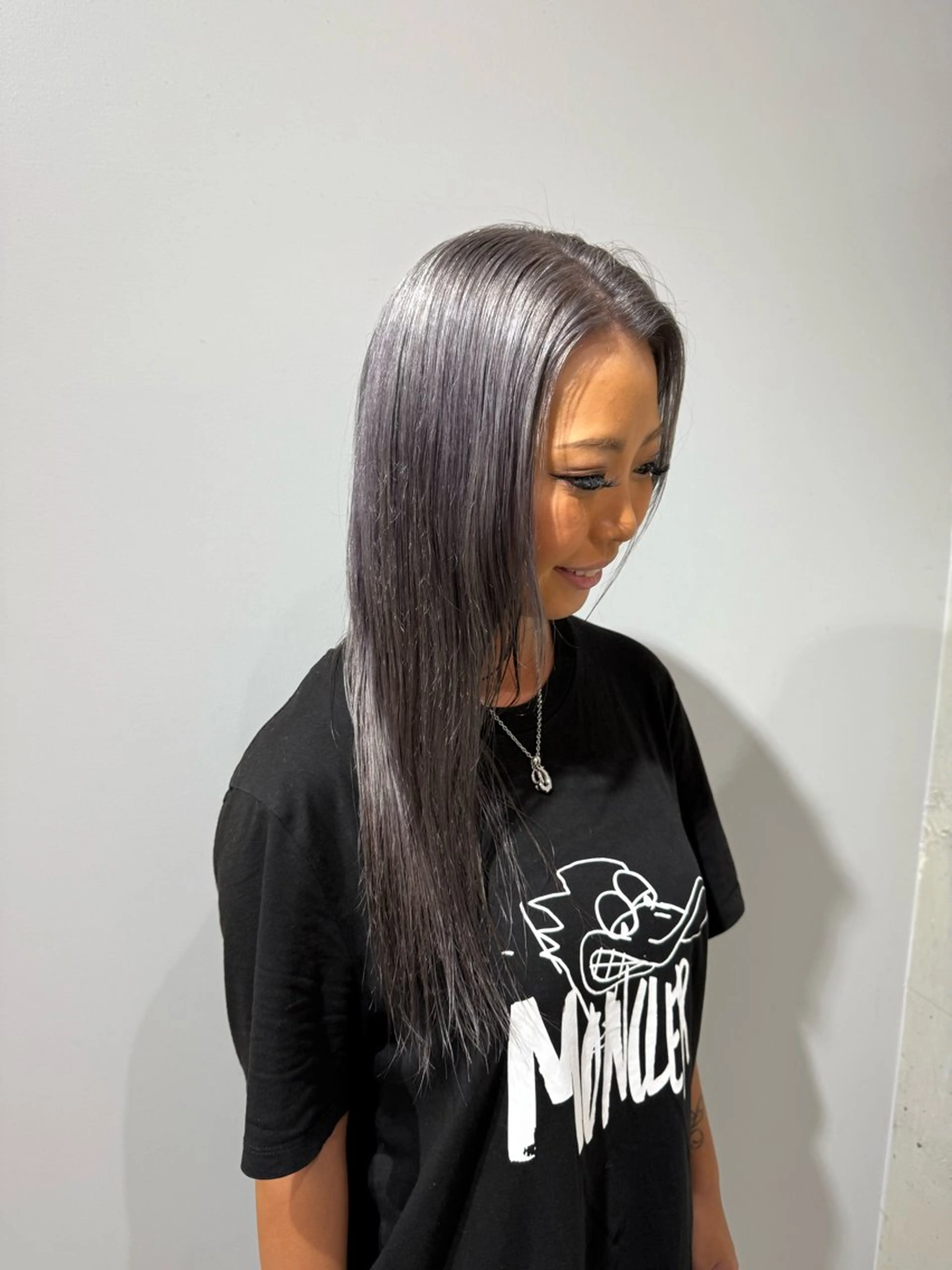 ロング カラー ブリーチ ケアブリーチ シルバー トリートメント カット ヘアカラー トリートメント Riganuts池袋 Hayato✂︎のヘアスタイル