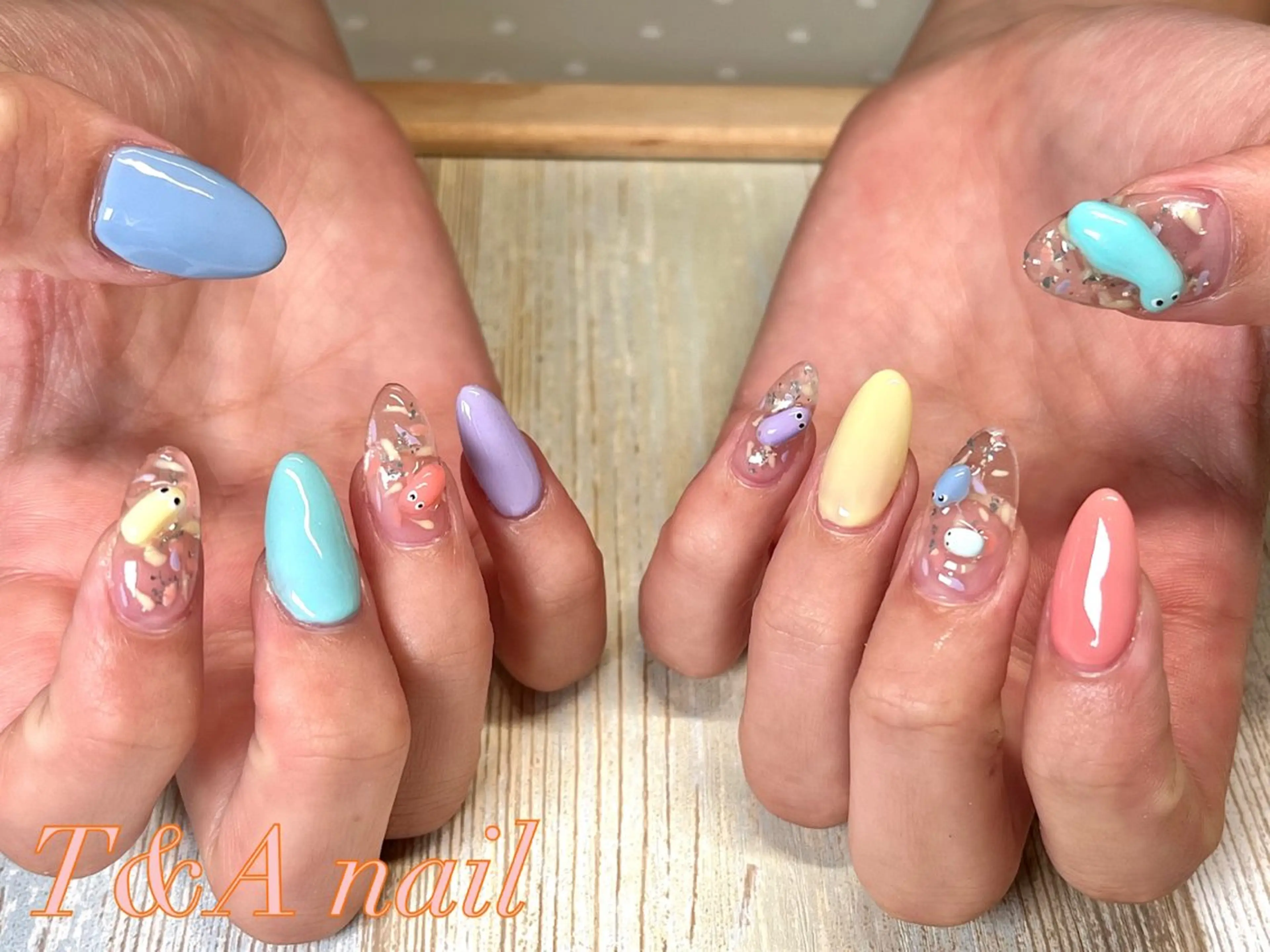 ネイル 長さ出し ジェルネイル ニュアンスネイル スカルプネイル ハンドネイル T&A nailのネイルデザイン