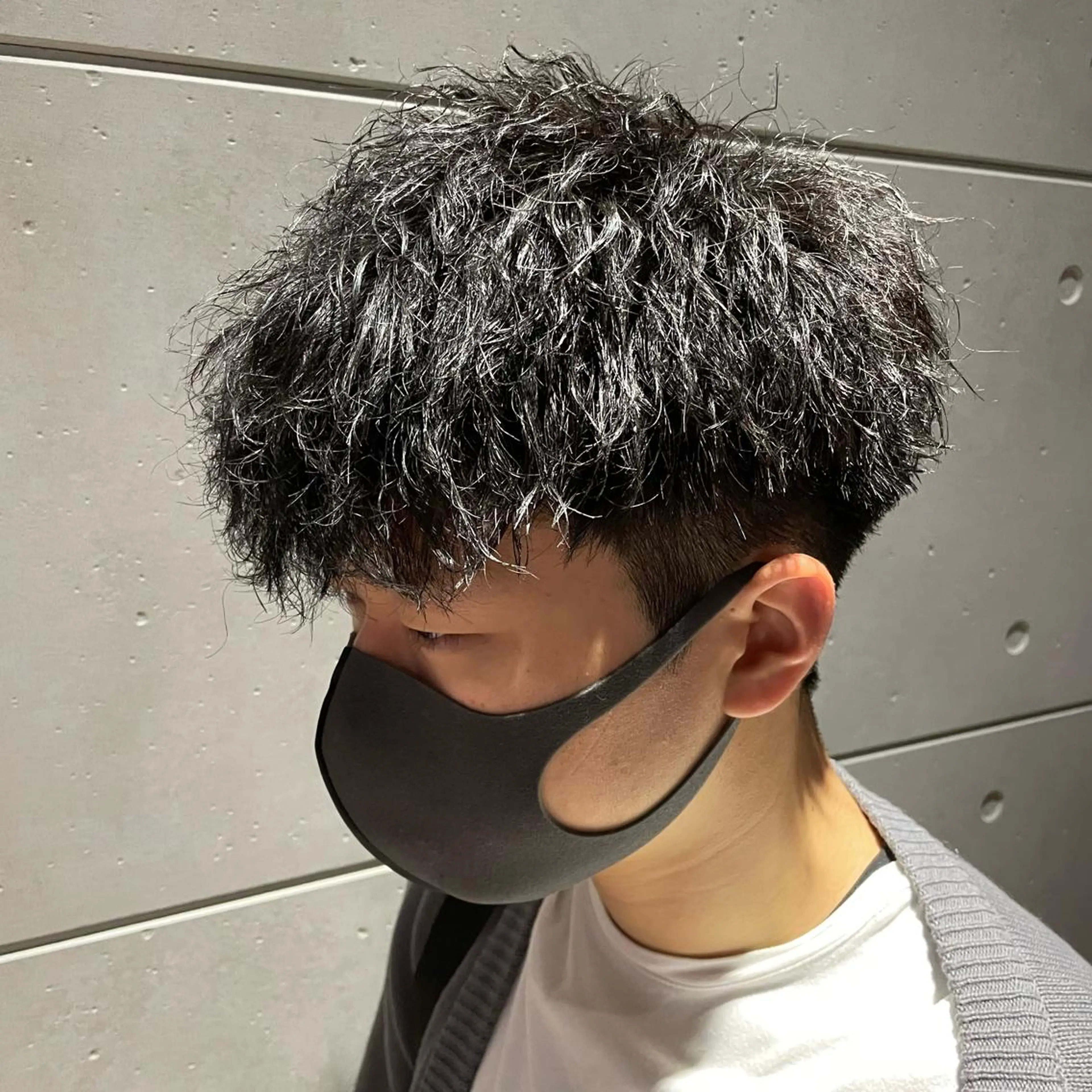 ショート カラー パーマ ヘアアレンジ メンズ キッズ マッシュ カット パーマ L.E.M泉中央店長 小野寺優斗のヘアスタイル
