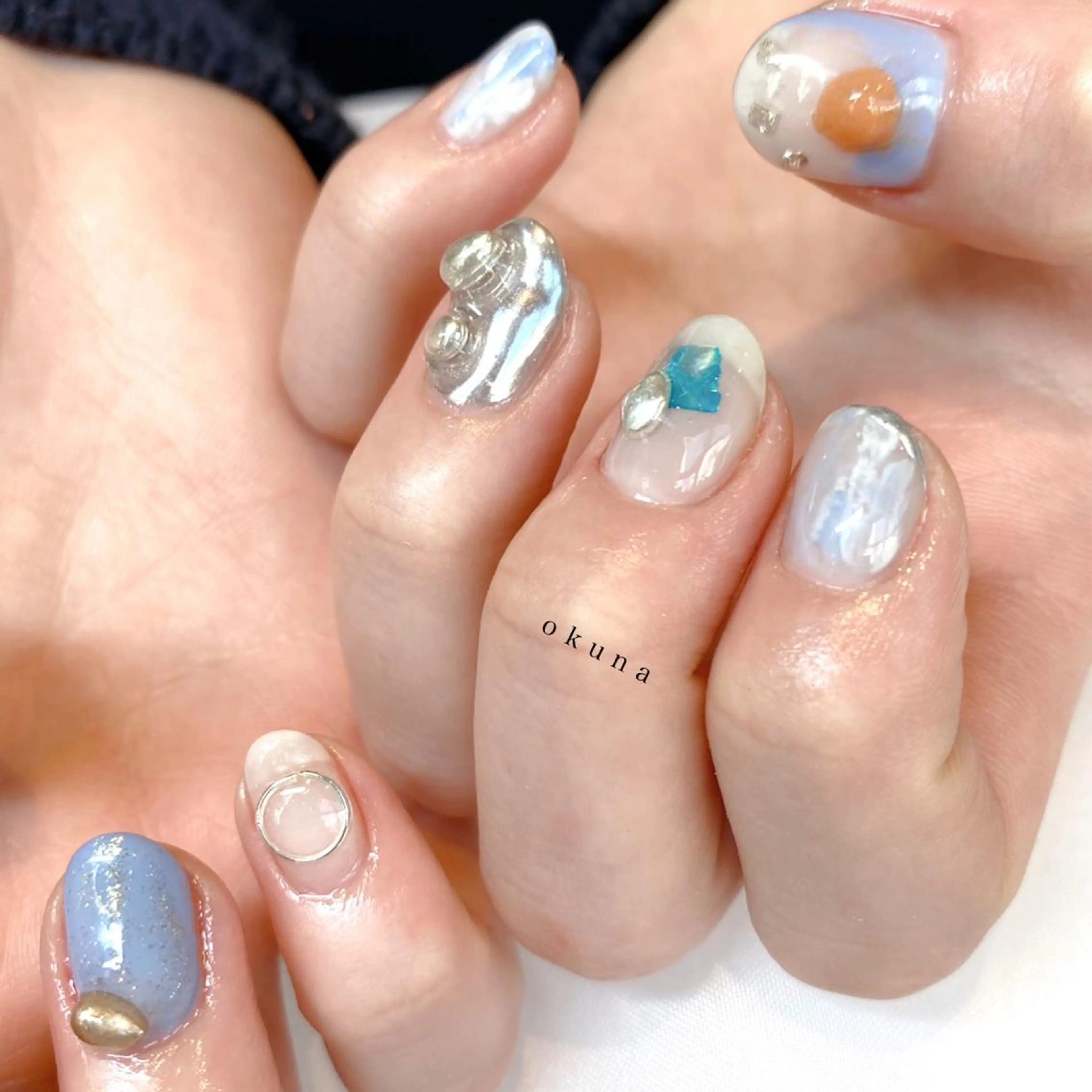 ネイル ニュアンスネイル ハンドネイル パンチャパンチャ ネイルサロンのネイルデザイン