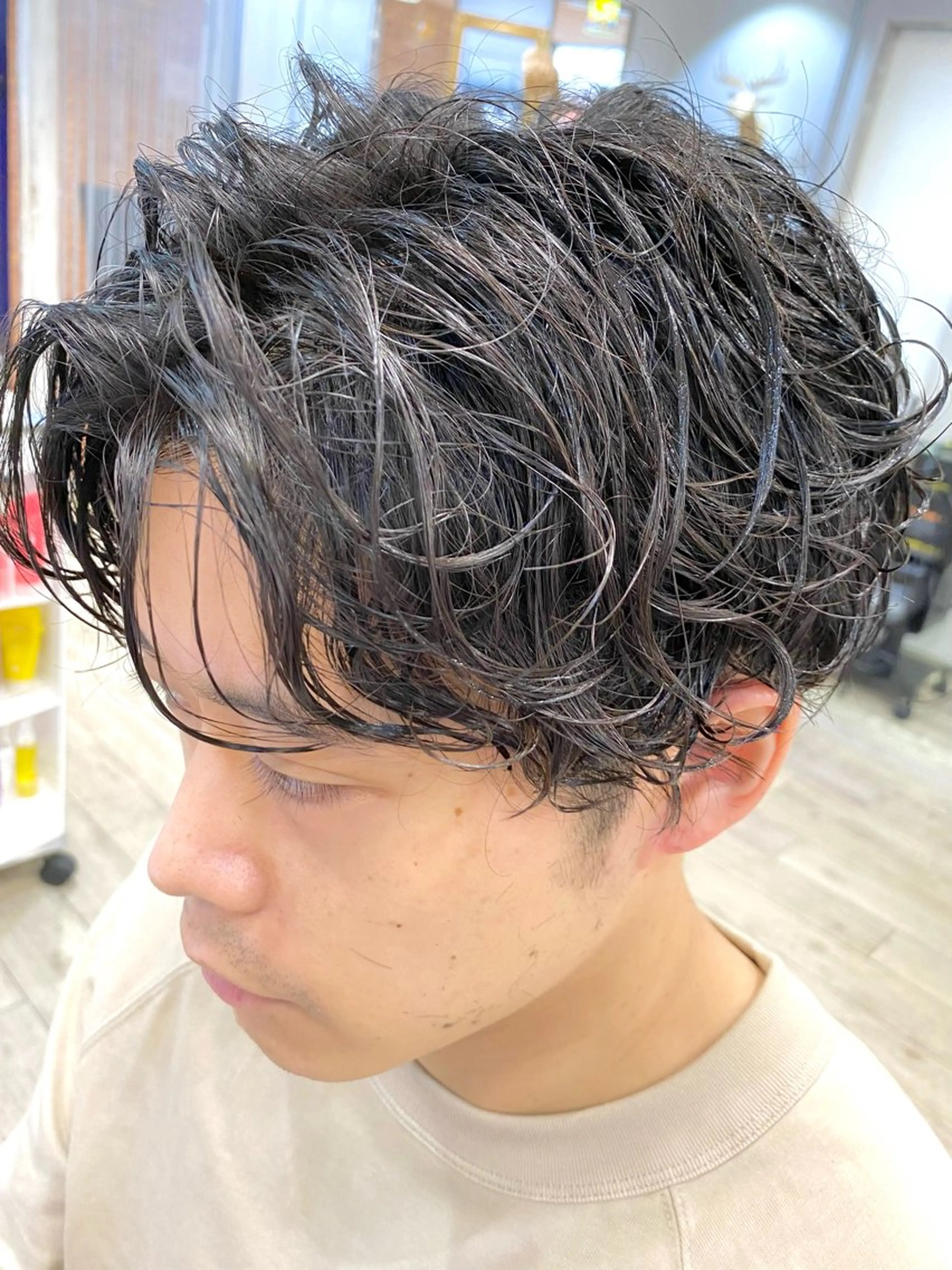 ショート パーマ メンズ 林 美佑のヘアスタイル