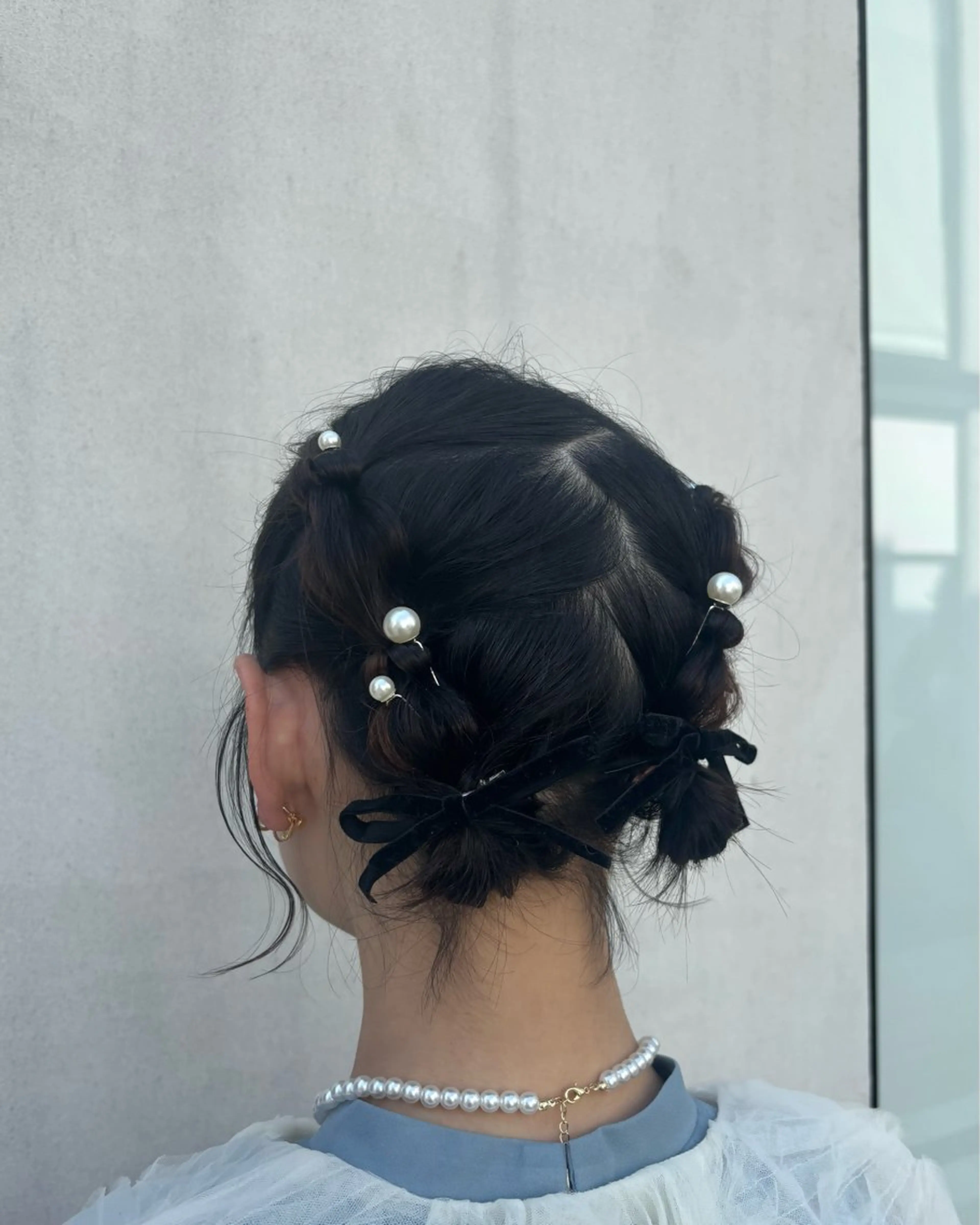 【手ぶら来店OK♪】プロ仕上げヘアセット(金箔、パール、リボン選べるセットプラン)の写真