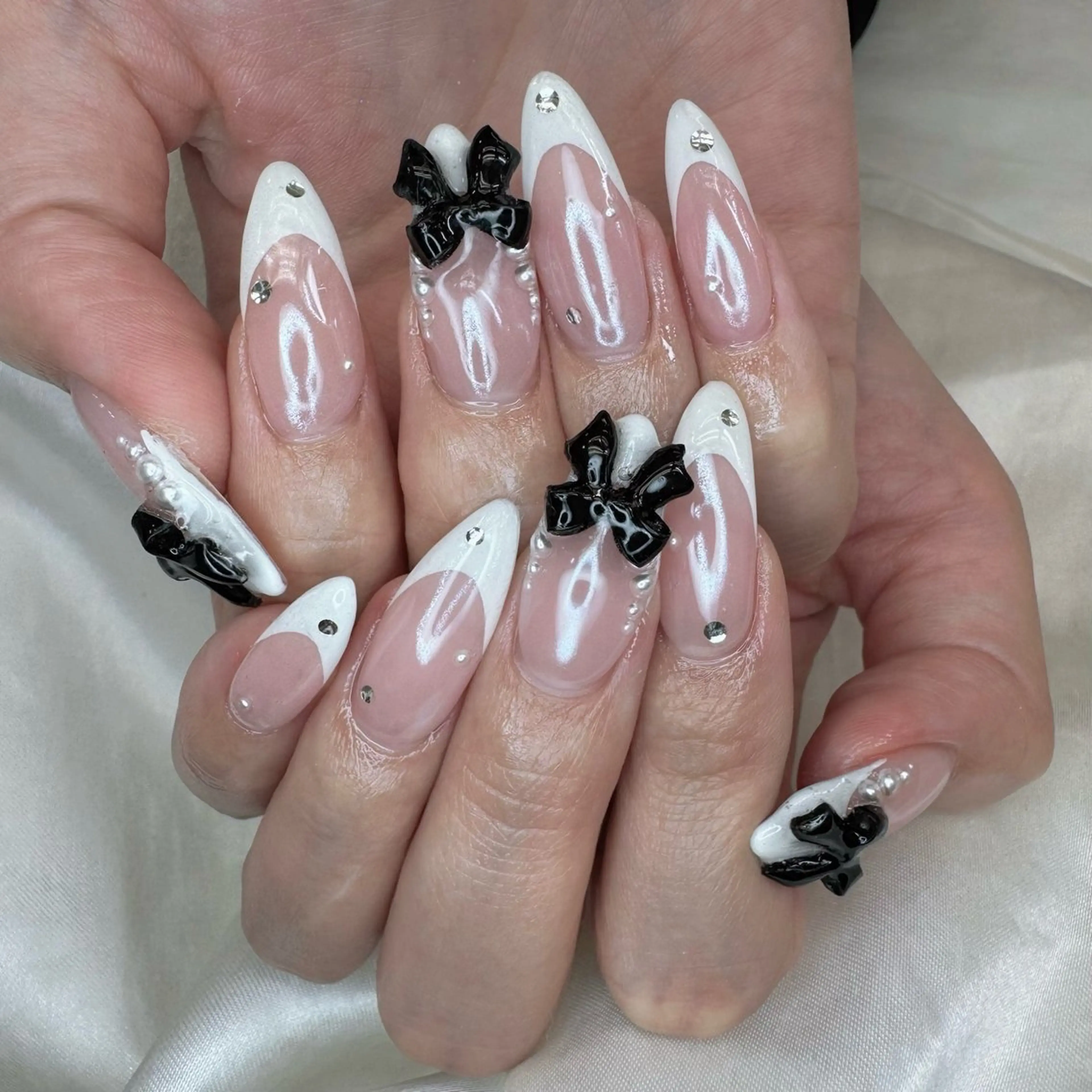ネイル フレンチネイル ワンホンネイル cherie nailのネイルデザイン