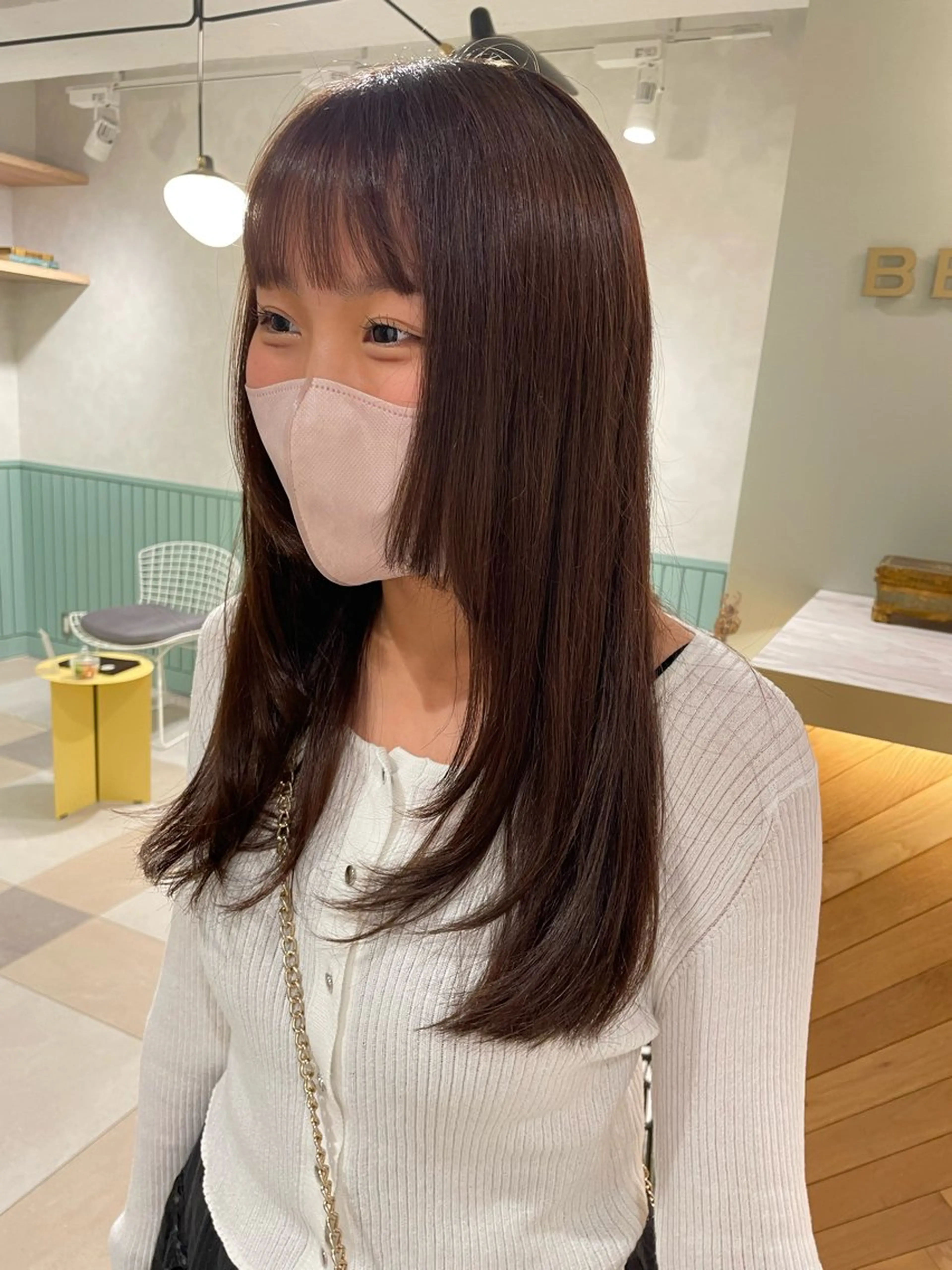 ロング 顔まわりレイヤー 顔周りカット レイヤーカット 永沼 美月のヘアスタイル