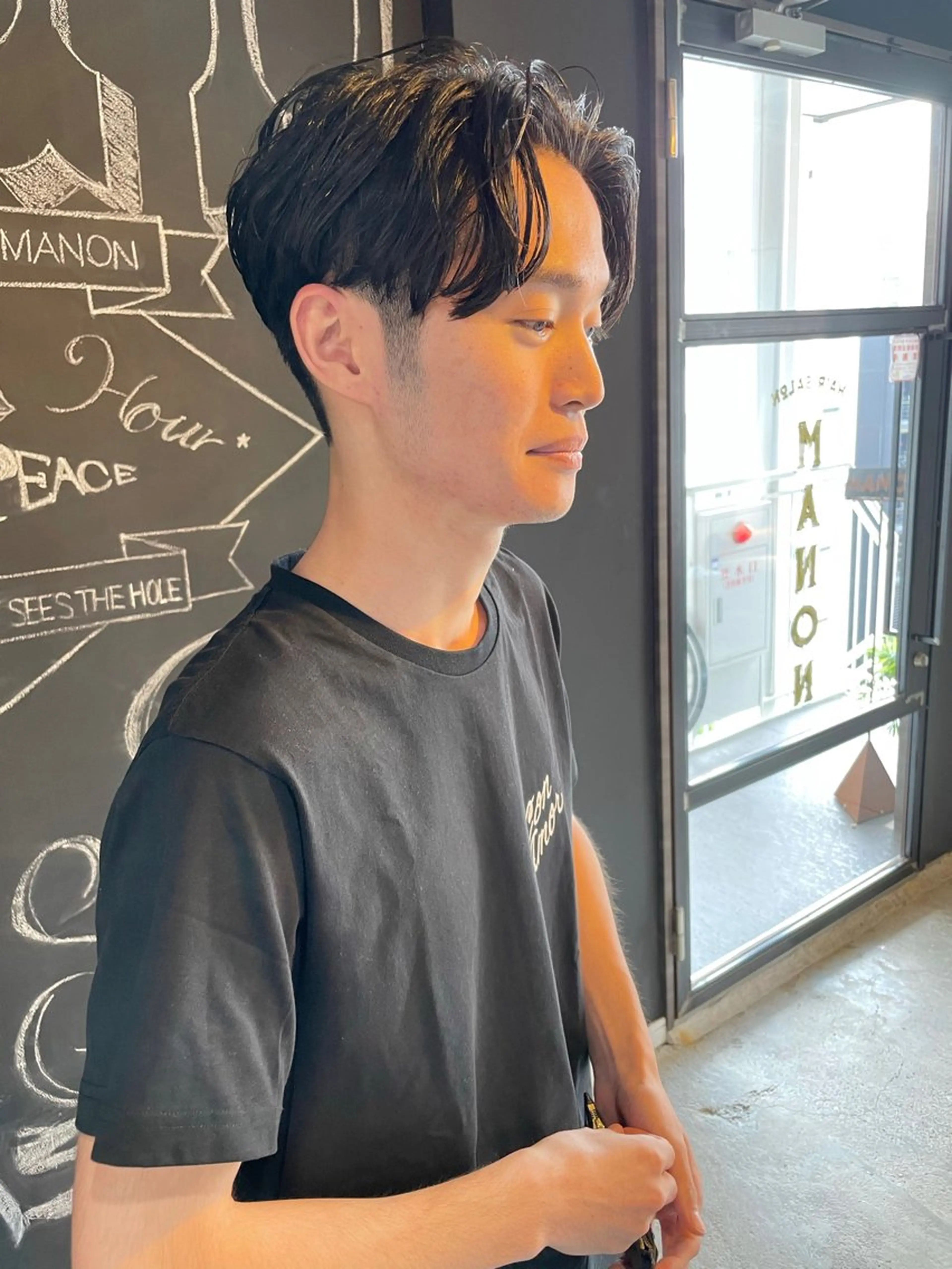 ショート メンズ センターパート カット パーマ SALOWIN栄3丁目店所属・俵 知広のヘアスタイル