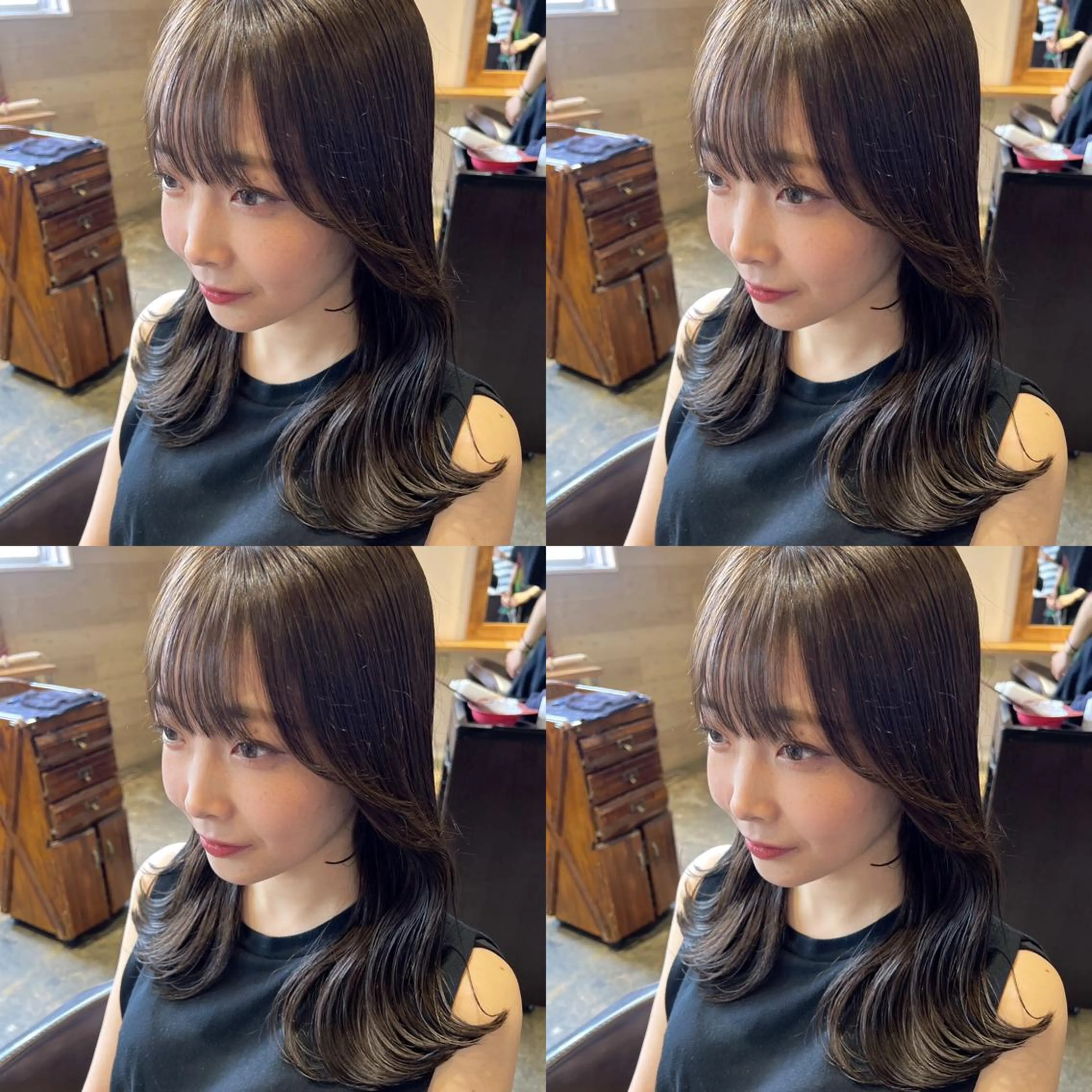 ミディアム カラー レイヤー×髪質改善 マネージャー安藤光司のヘアスタイル