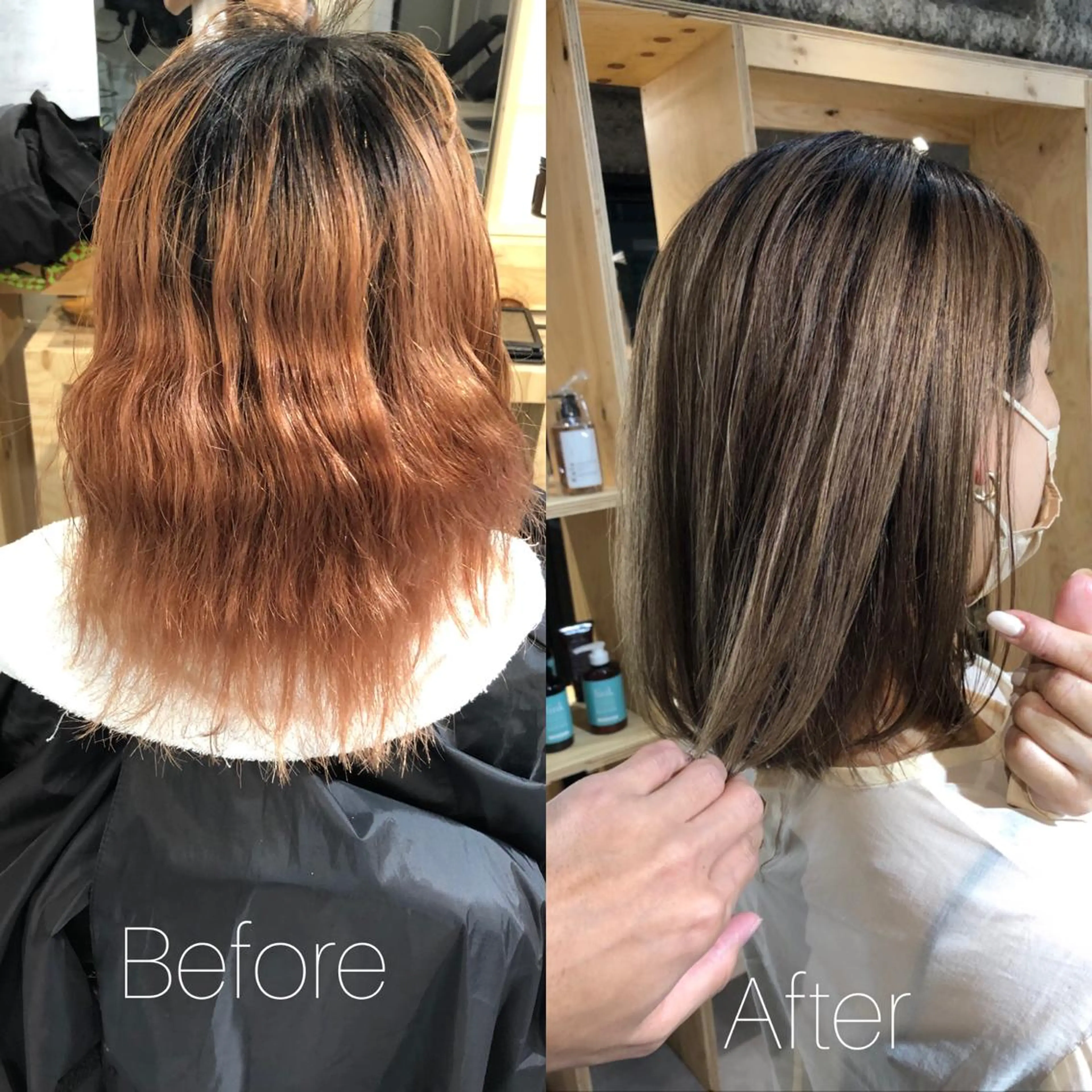 ミディアム カット ヘアカラー 舘野 太嘉宏のヘアスタイル