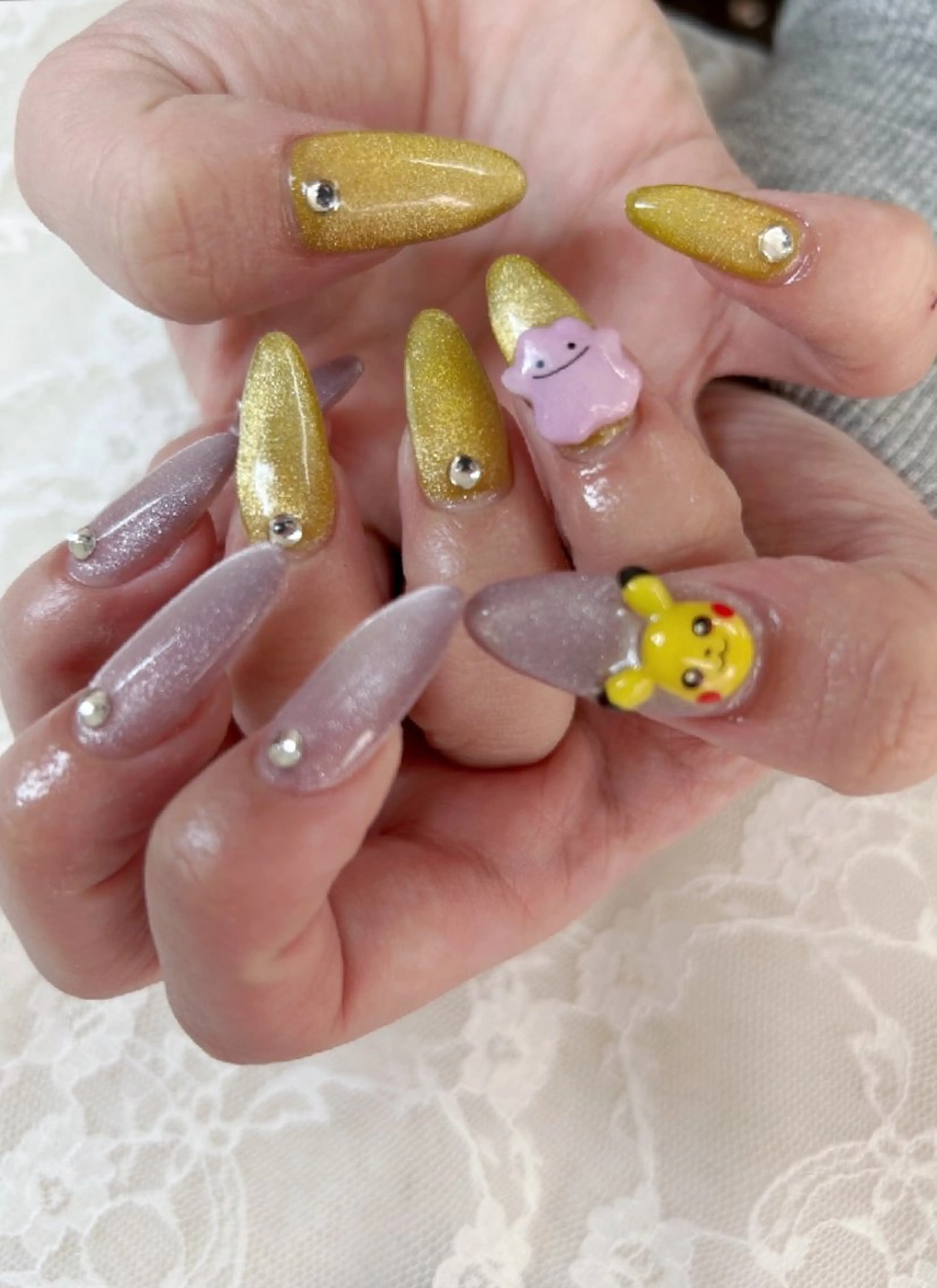 ネイル マグネットネイル ハンドネイル 心斎橋Salon Epokkuのネイルデザイン