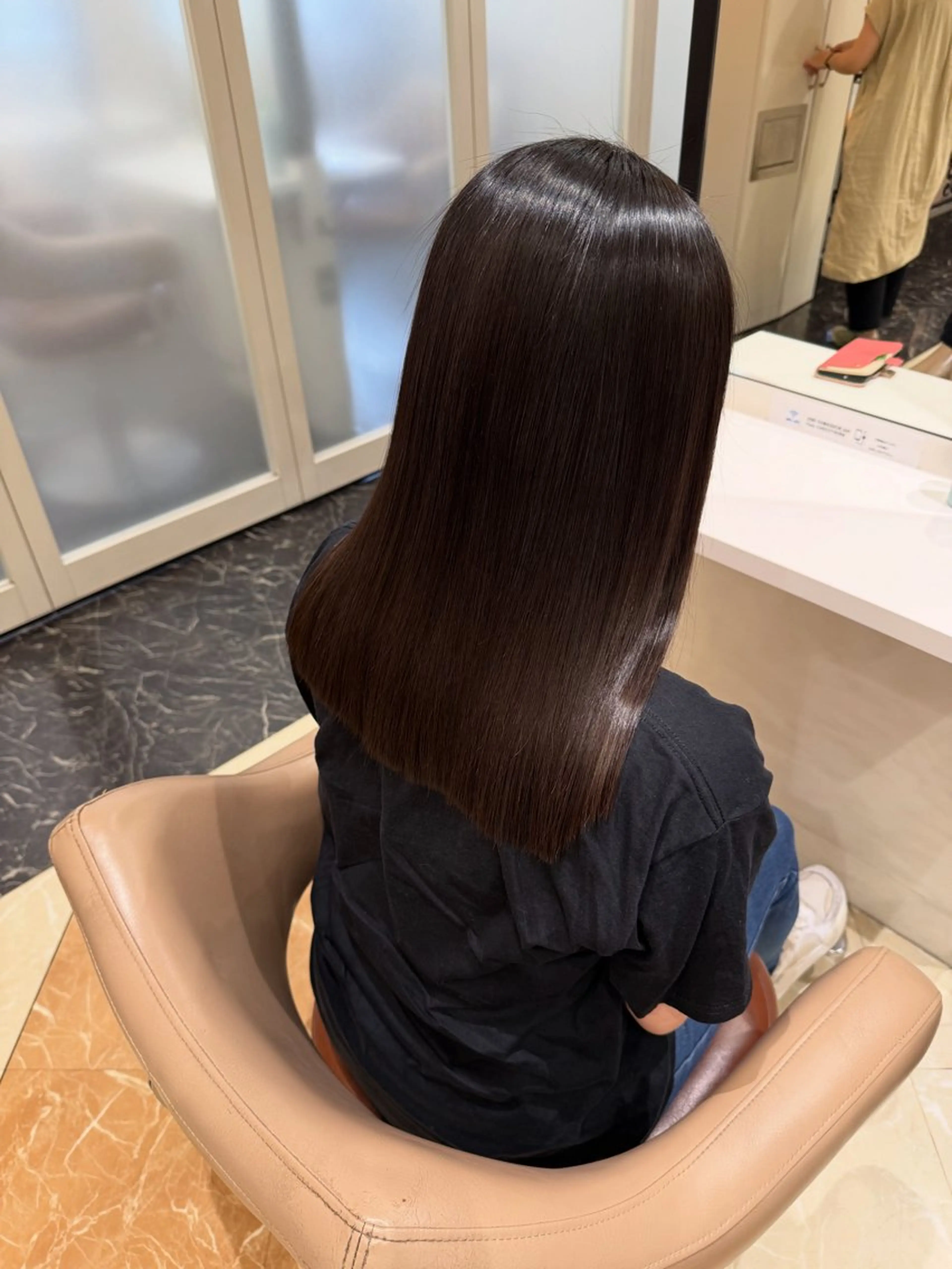 ミディアム カット 縮毛矯正 トリートメント 髪質改善カラー/店長 宮内秀峰のヘアスタイル