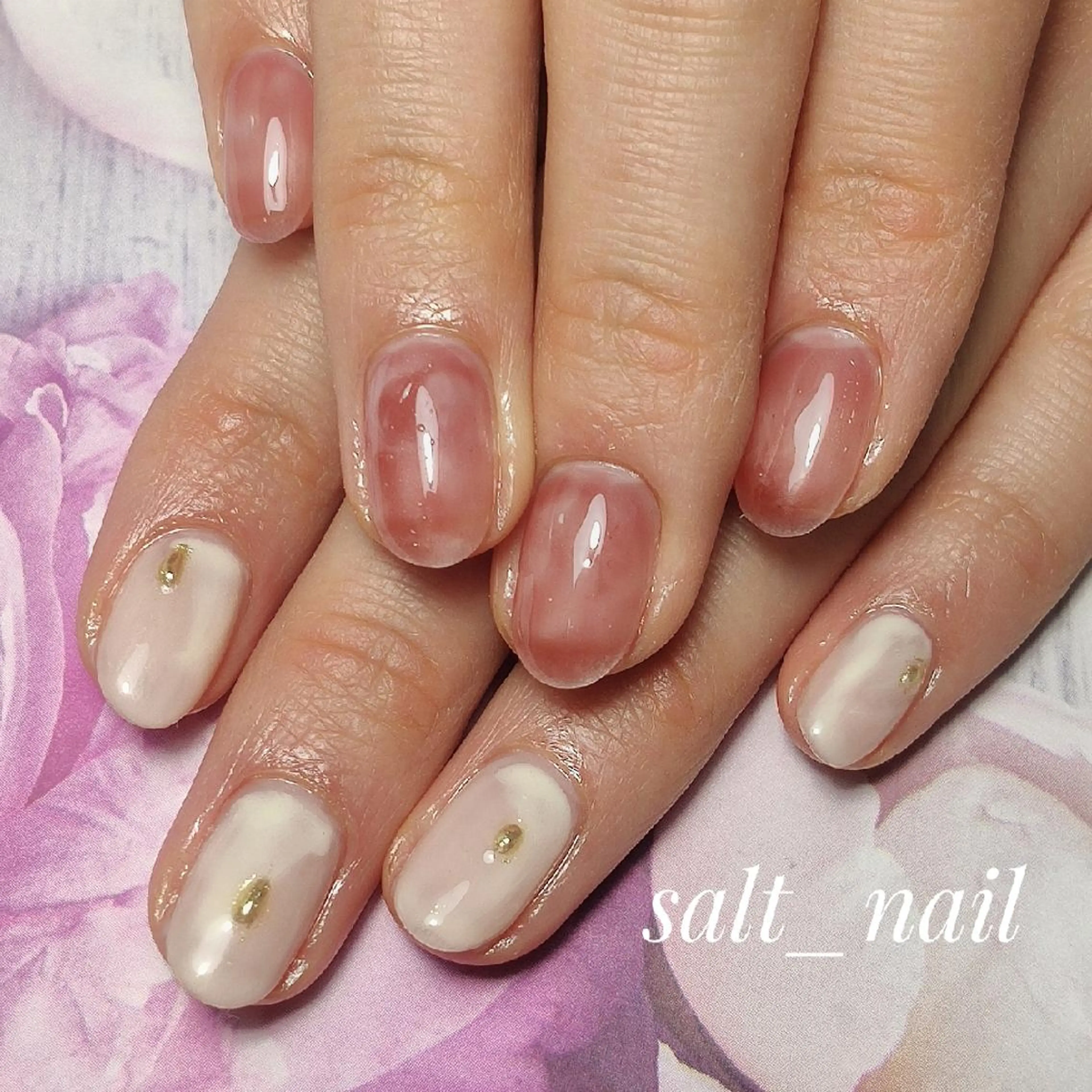 ネイル ニュアンスネイル ハンドネイル 個人サロン saltnailのネイルデザイン