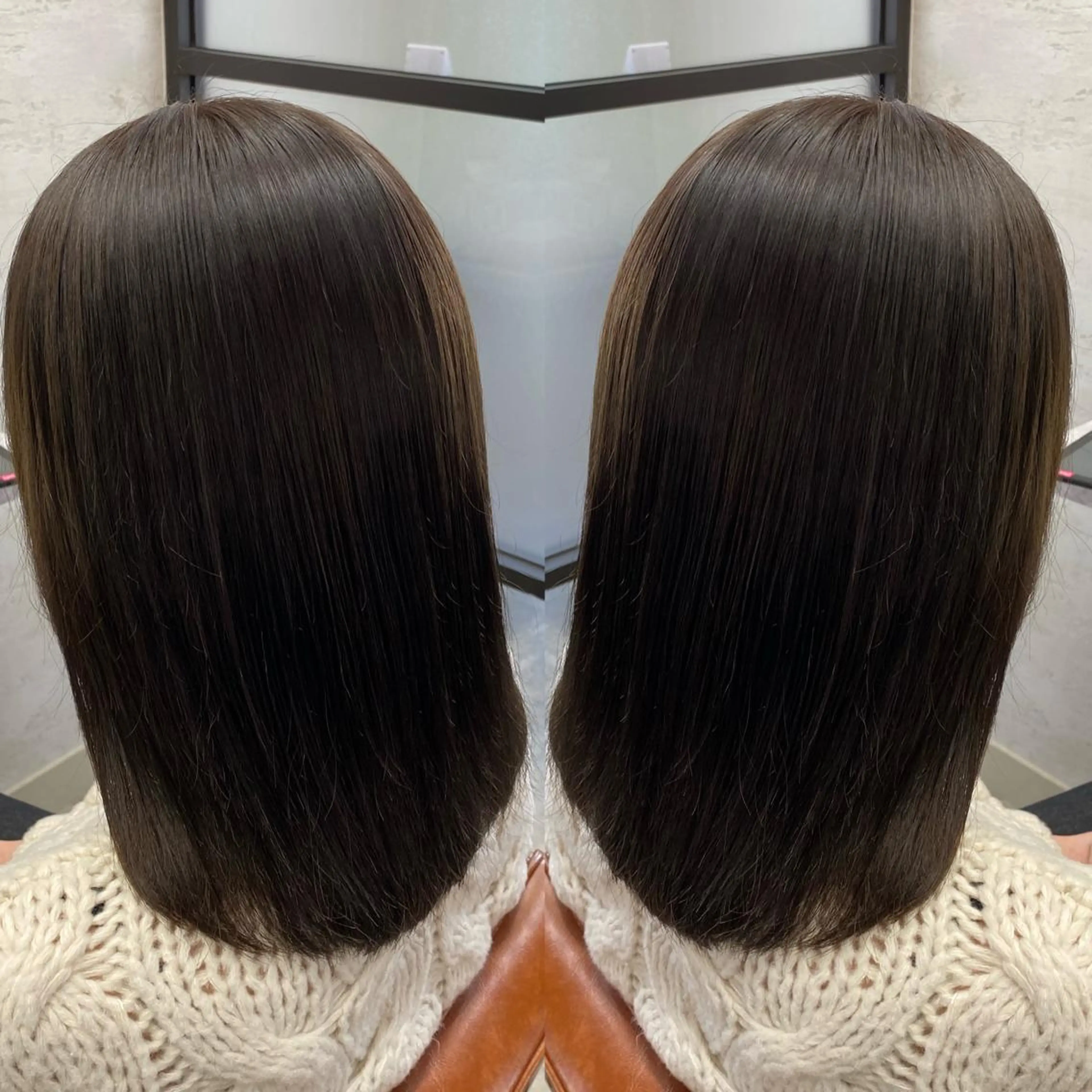 ミディアム カラー カット ヘアカラー 縮毛矯正 トリートメント 艶カラー吉祥寺🌸 KAZUEのヘアスタイル