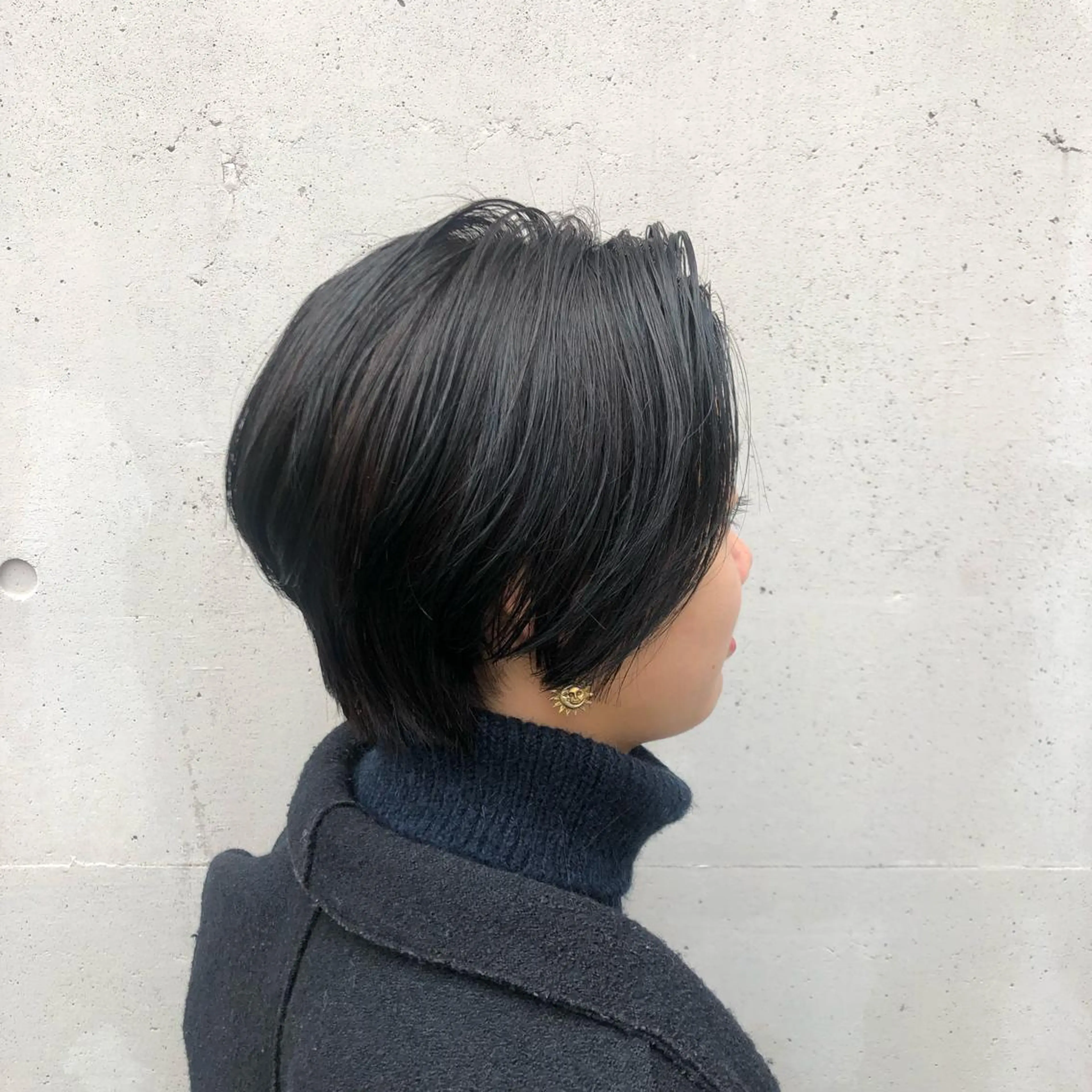 ショート カラー ネイビーカラー ショートヘア 酸性縮毛矯正🧴韓国 レイヤー/髪質改善のヘアスタイル