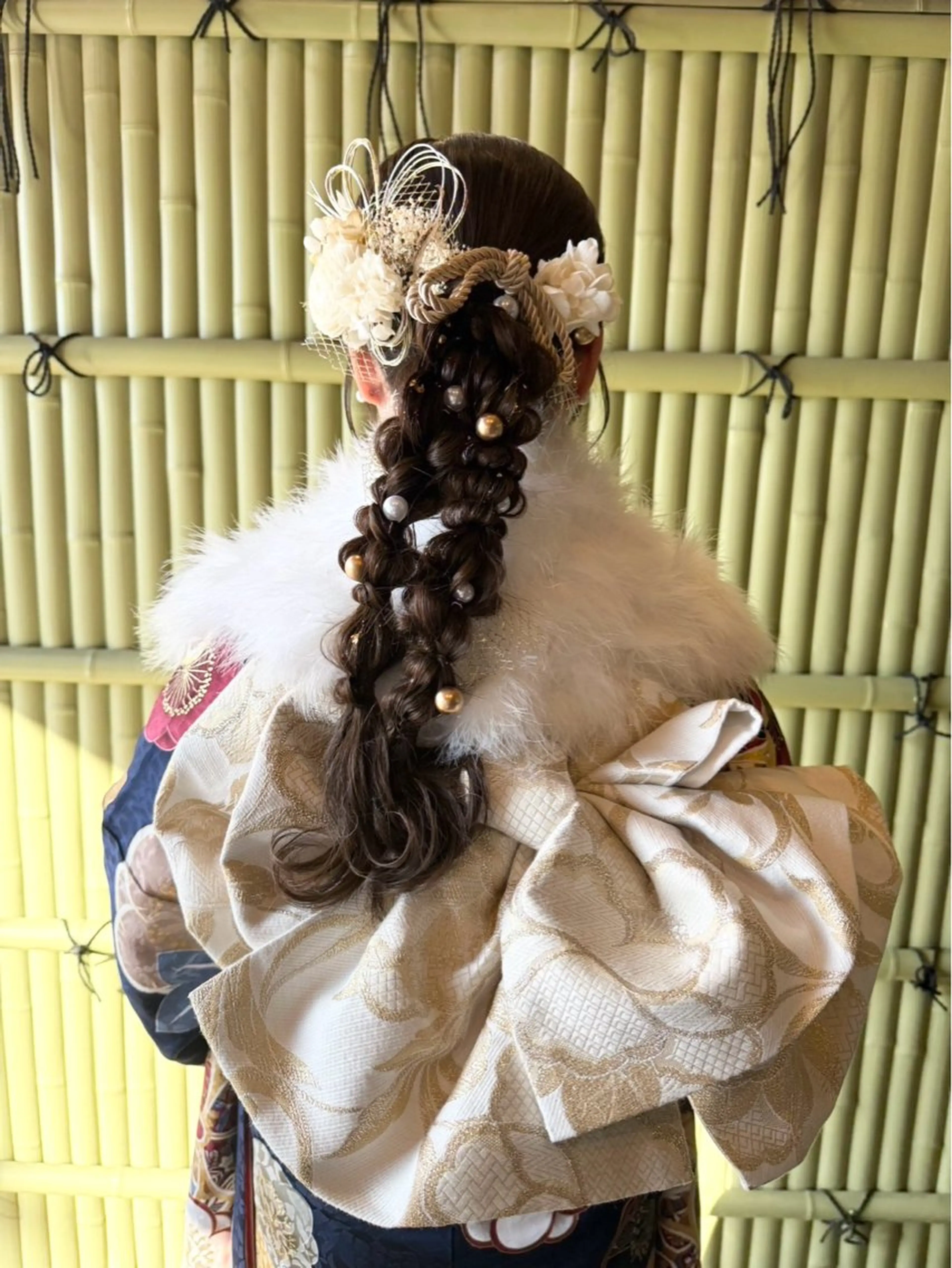 ロング ヘアアレンジ 着物ヘア ヘアセット YUMEYAKATA 五条店のヘアスタイル