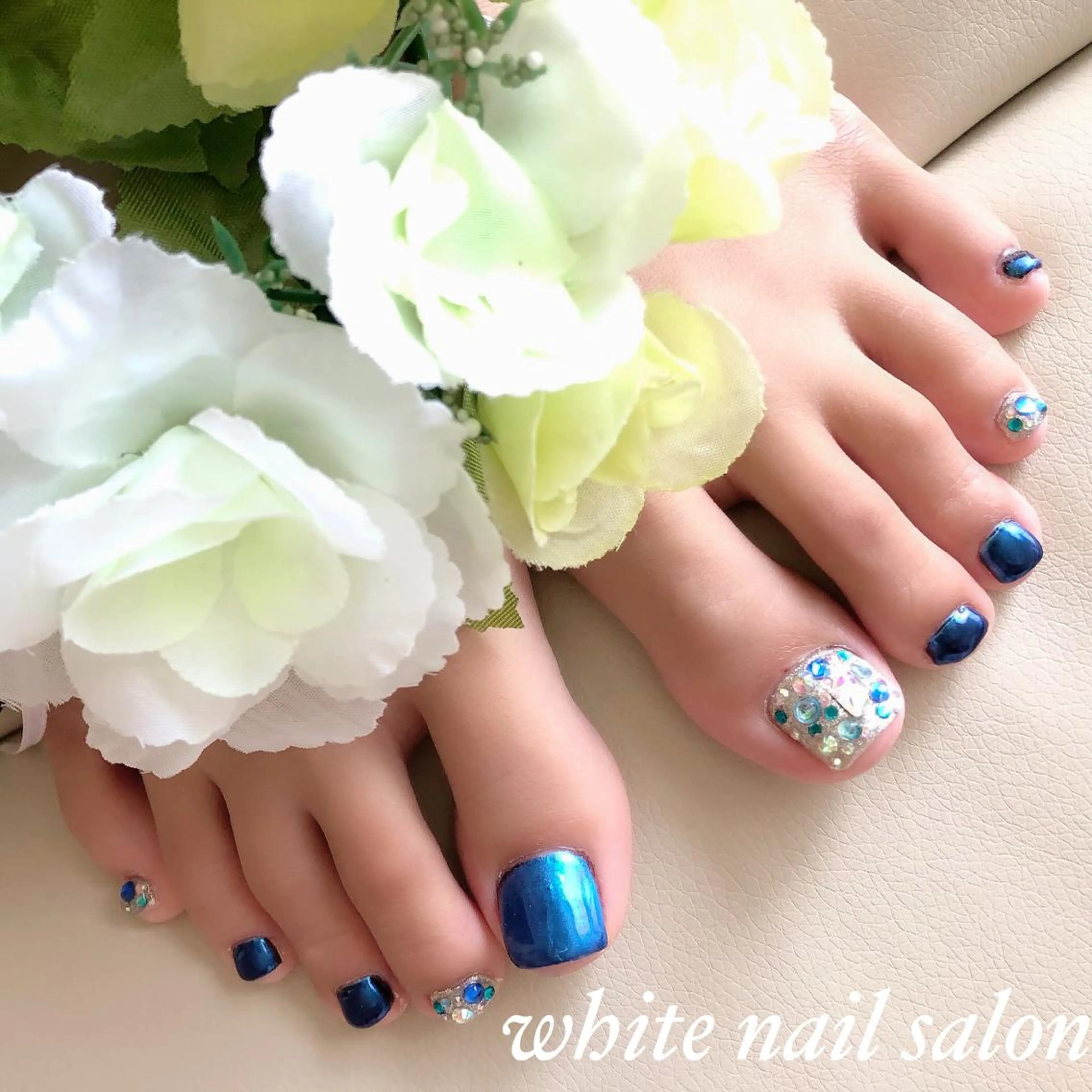 ネイル アートネイル フットネイル フレンチネイル ジェルネイル ハードジェル ハンドネイル white nail salonのネイルデザイン