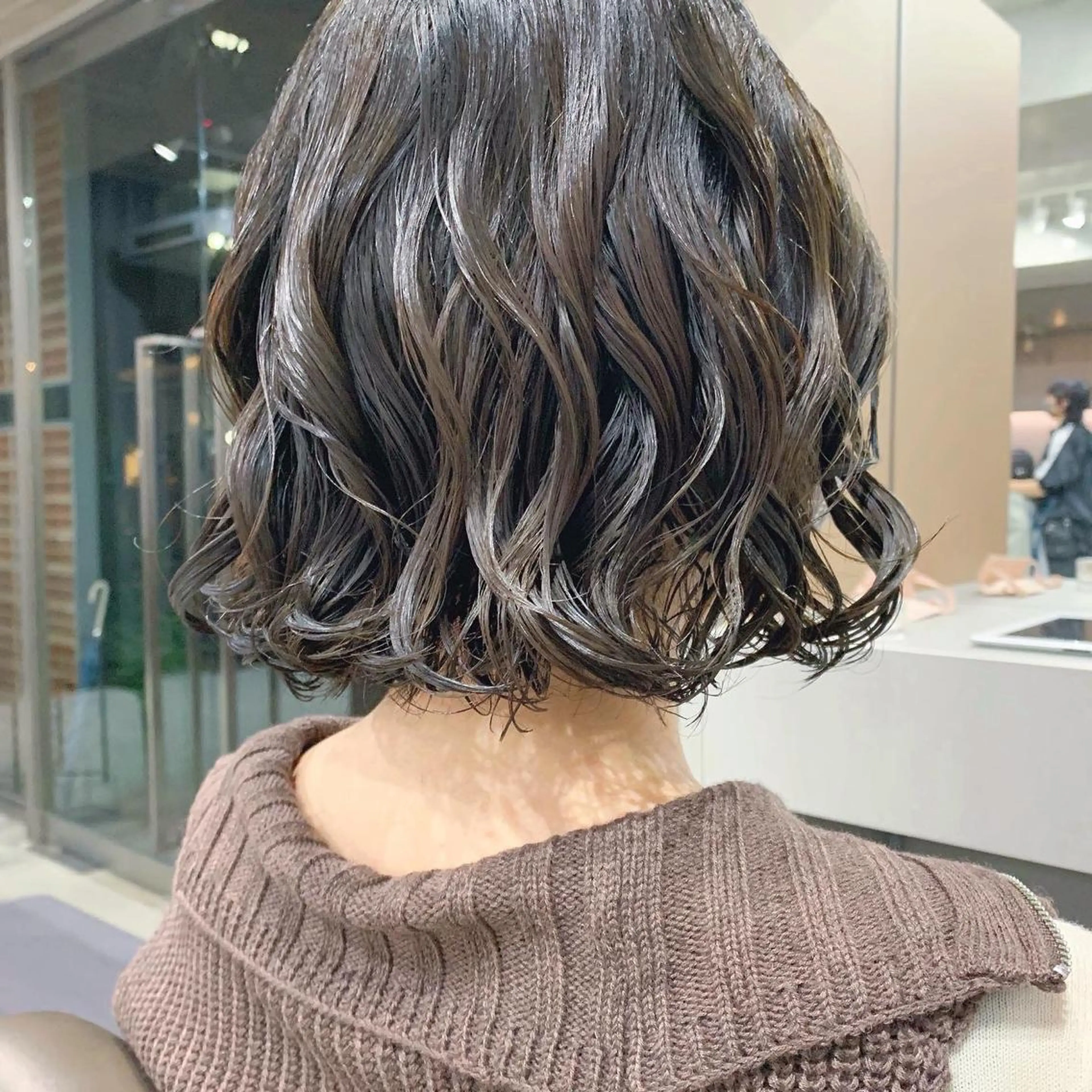 ショート パーマ ボブパーマコテ巻き風 パーマNo1深江秀平のヘアスタイル
