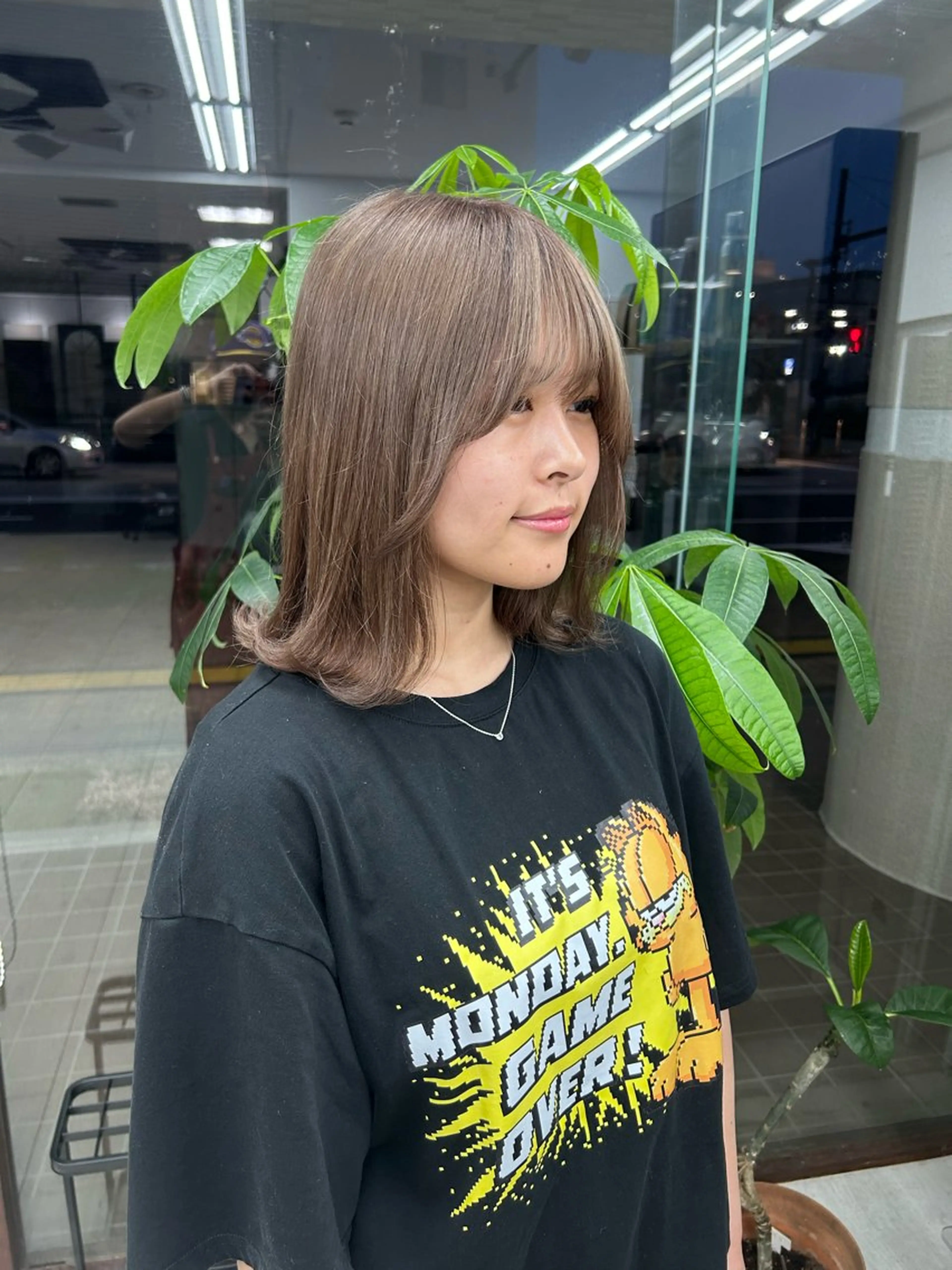 ミディアム カラー グレージュ ピンクカラー ヘアカラー メンズパーマの達人 / タカシマダイスケのヘアスタイル